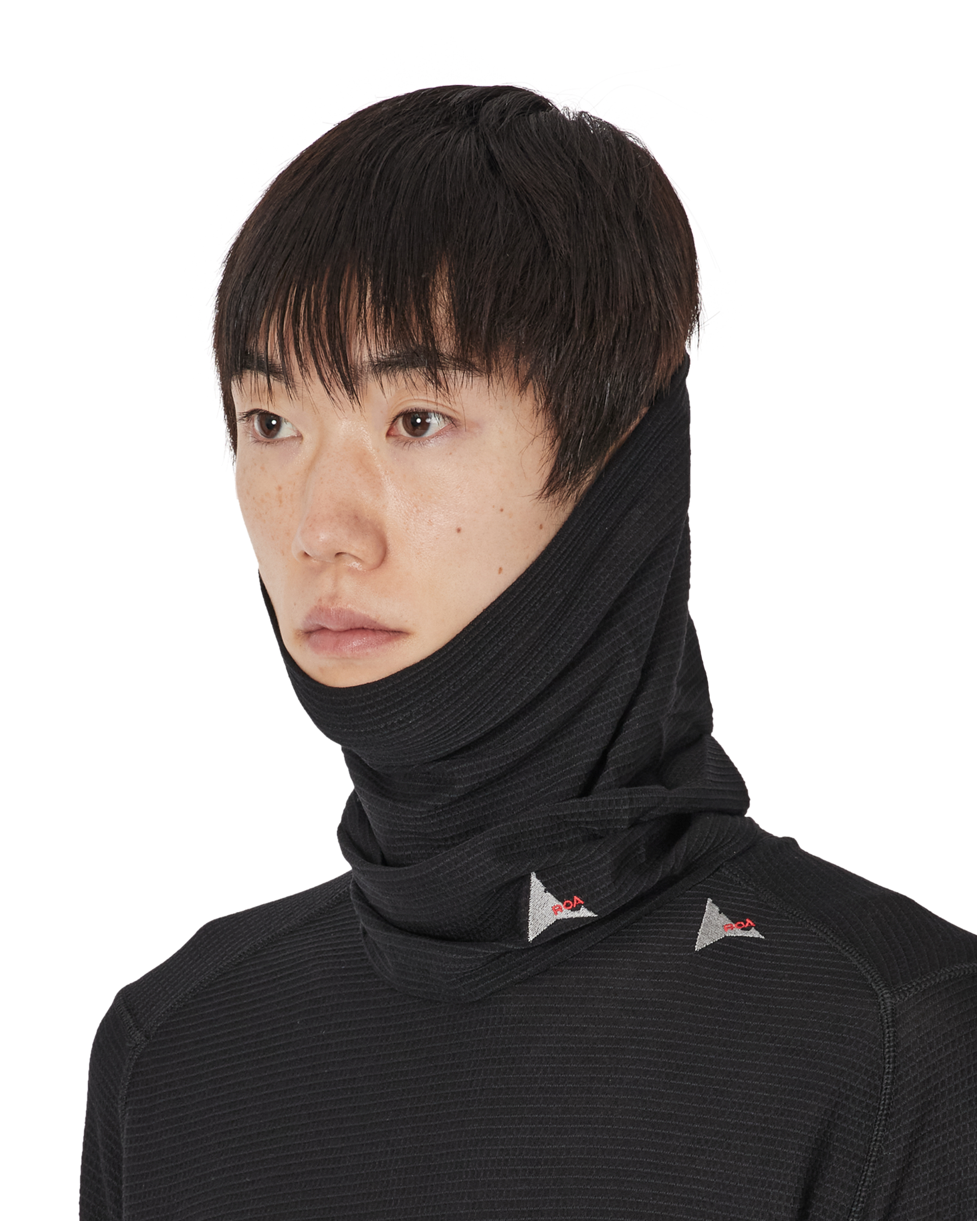 ROA Ashi Wool Tencel Neckwarmer J339724-ONE SIZE-Black 6