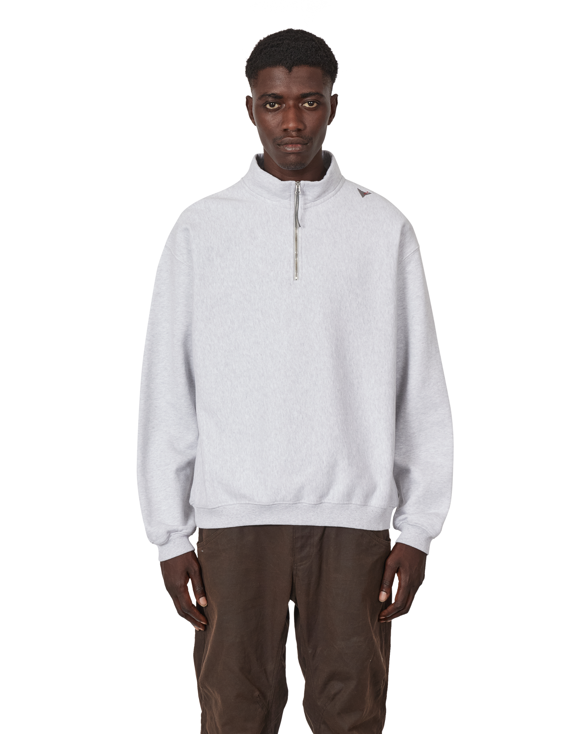 ROA Logo Half Zip Sweater J340272-XS-Grey front