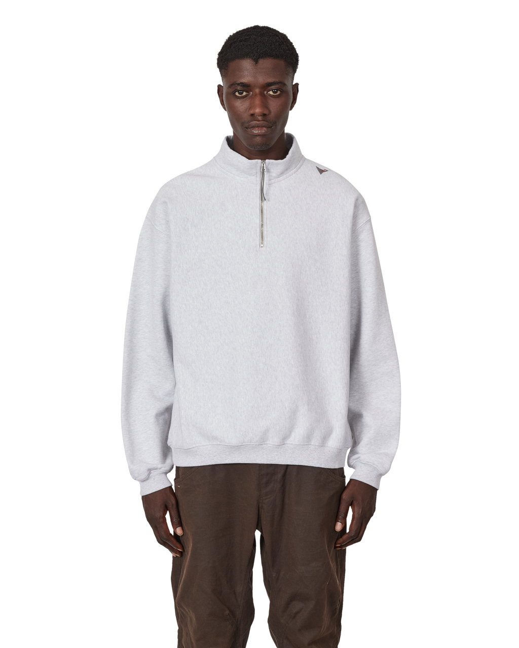 ROA Logo Half Zip Sweater J340272-XS-Grey front