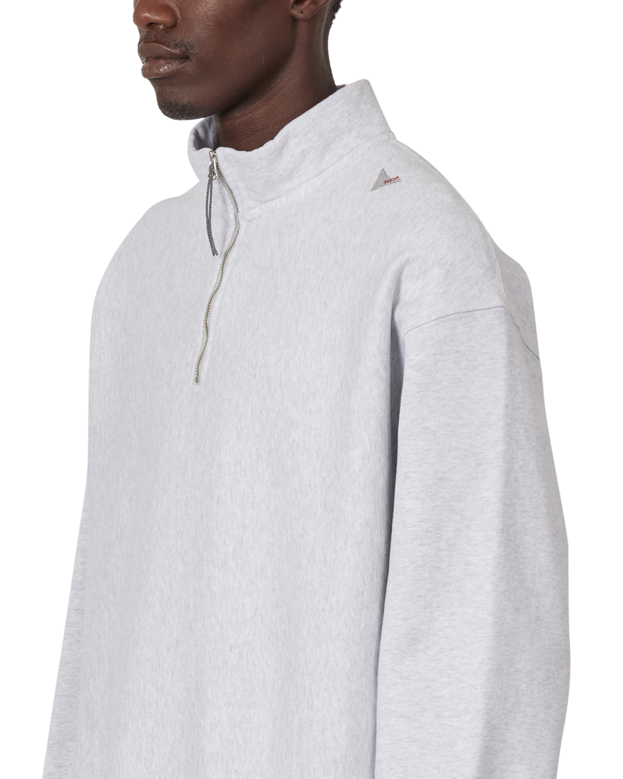 ROA Logo Half Zip Sweater J340272-XS-Grey 5