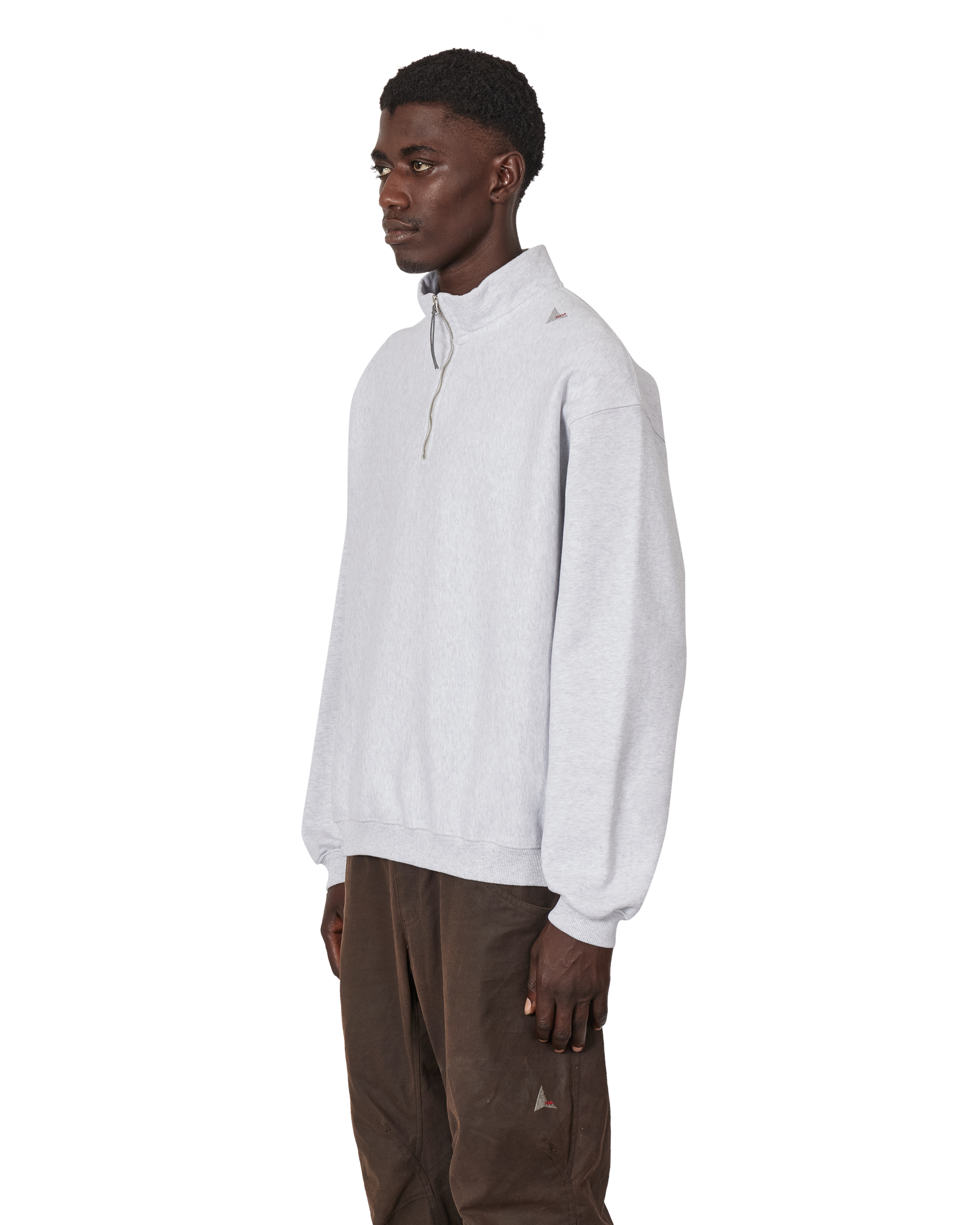 ROA Logo Half Zip Sweater J340272-XS-Grey 6