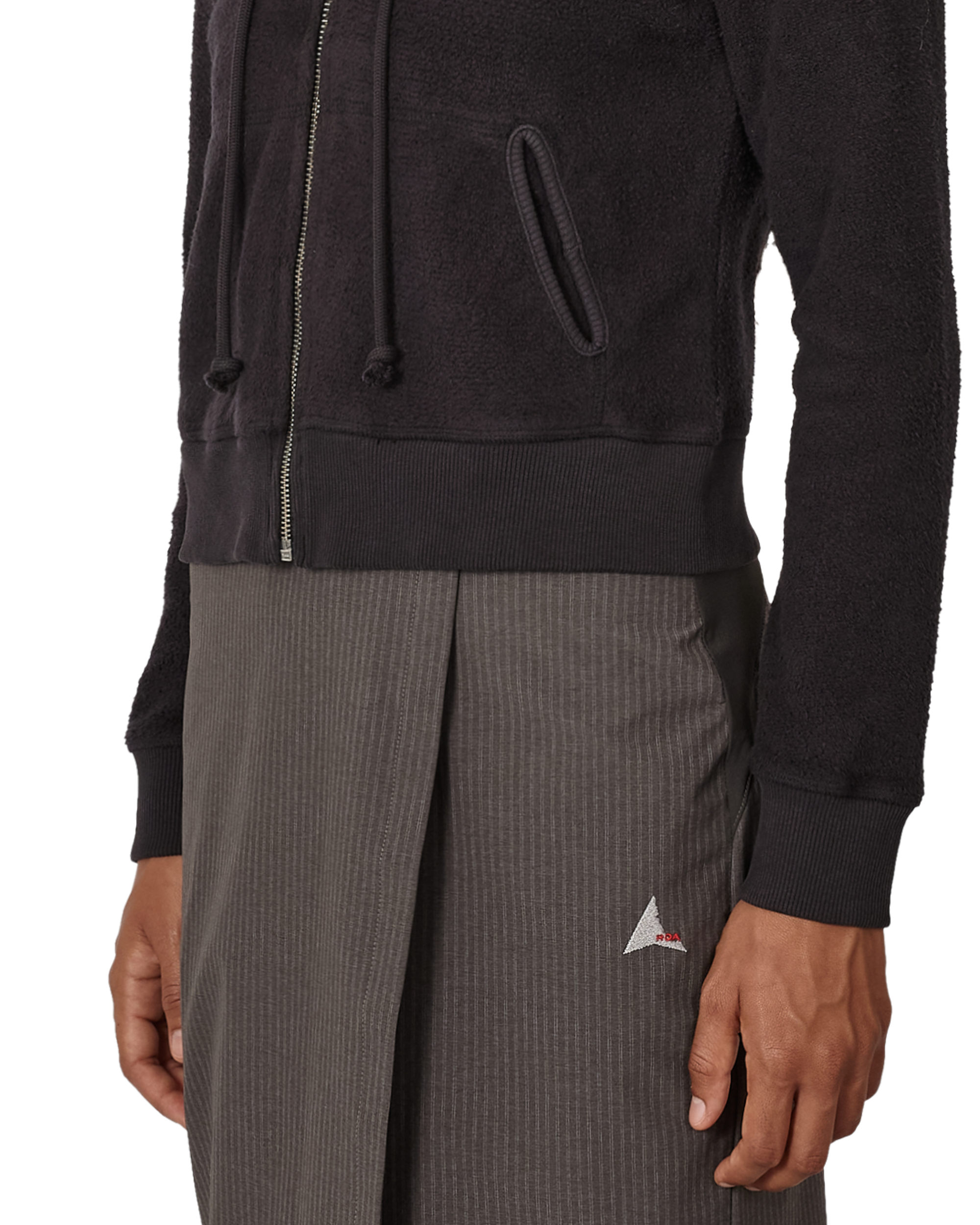 ROA Logo Inside Out Zip-up Baby Hoodie J340276-XS-Black 6