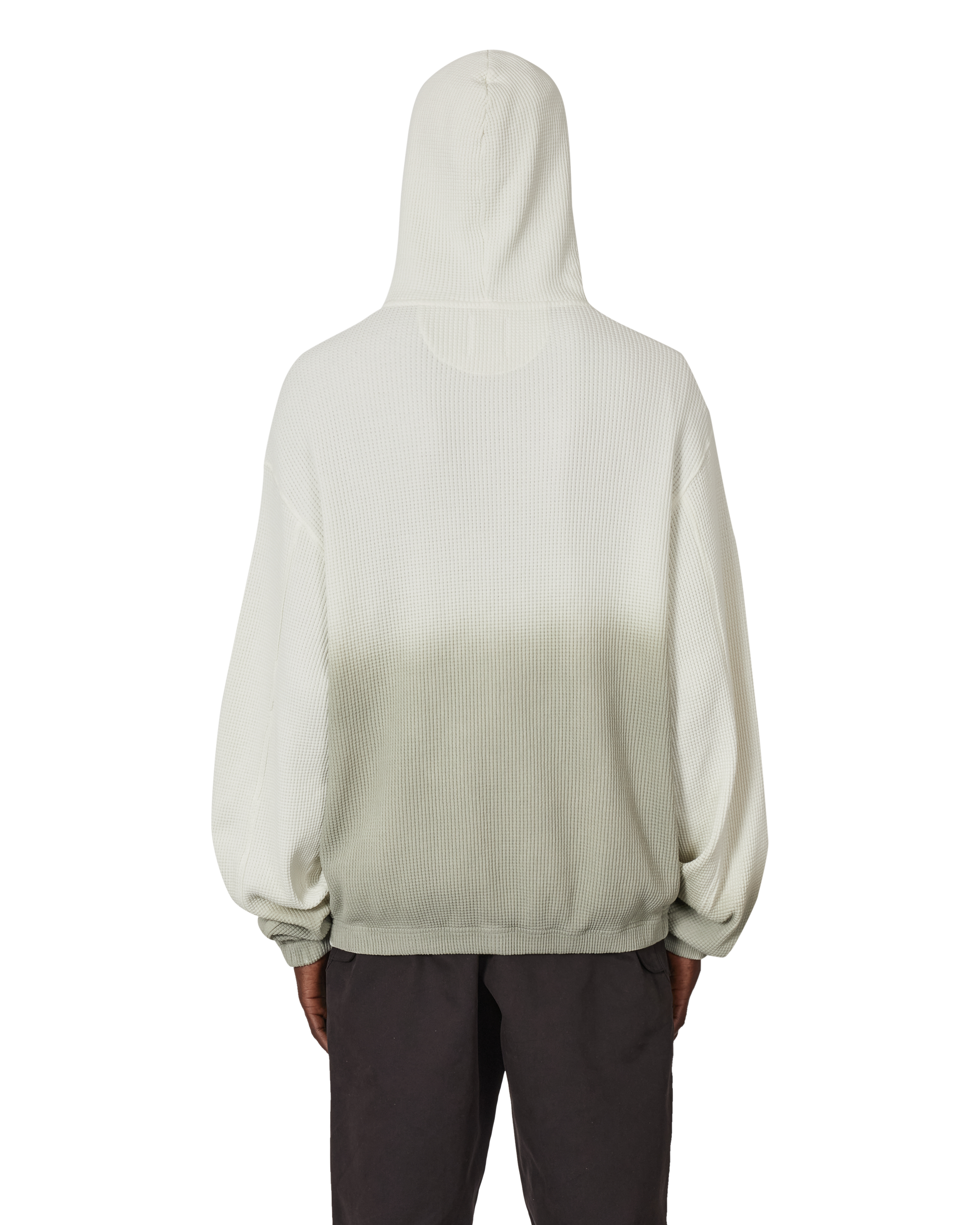 ROA Bee Sun Faded Organic Waffle Zip Up Hoodie J340278-S-White 3