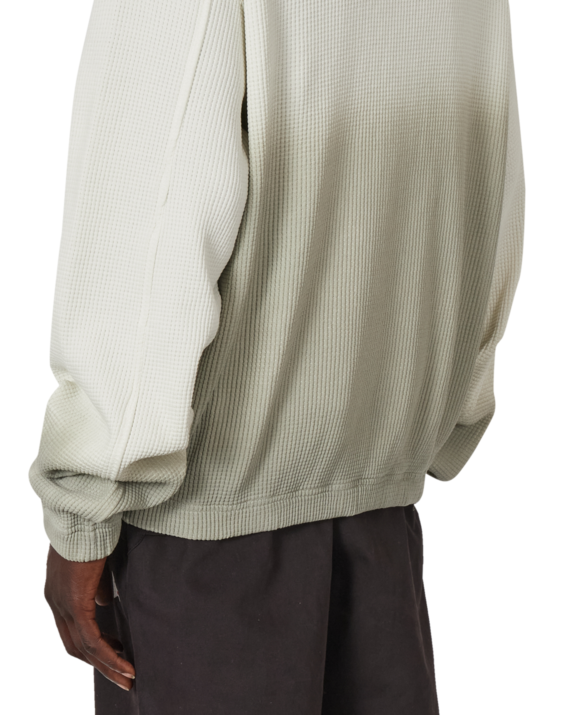ROA Bee Sun Faded Organic Waffle Zip Up Hoodie J340278-S-White 8