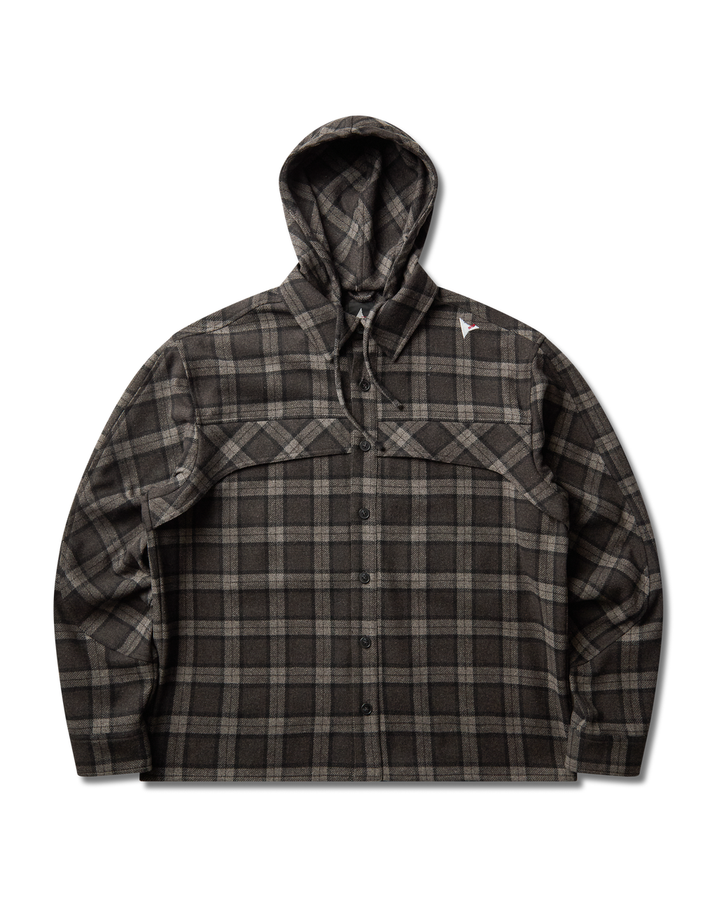 ROA Logger Wool Check Long Sleeve Shirt J341009-S-Black front