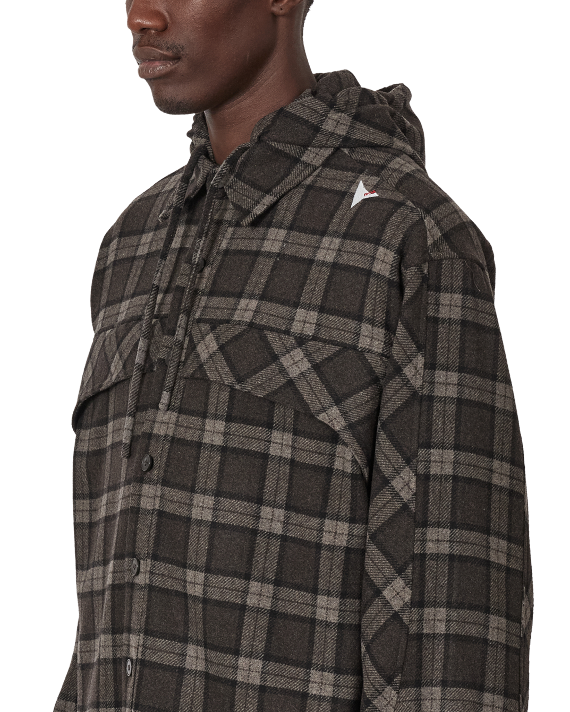 ROA Logger Wool Check Long Sleeve Shirt J341009-S-Black 4