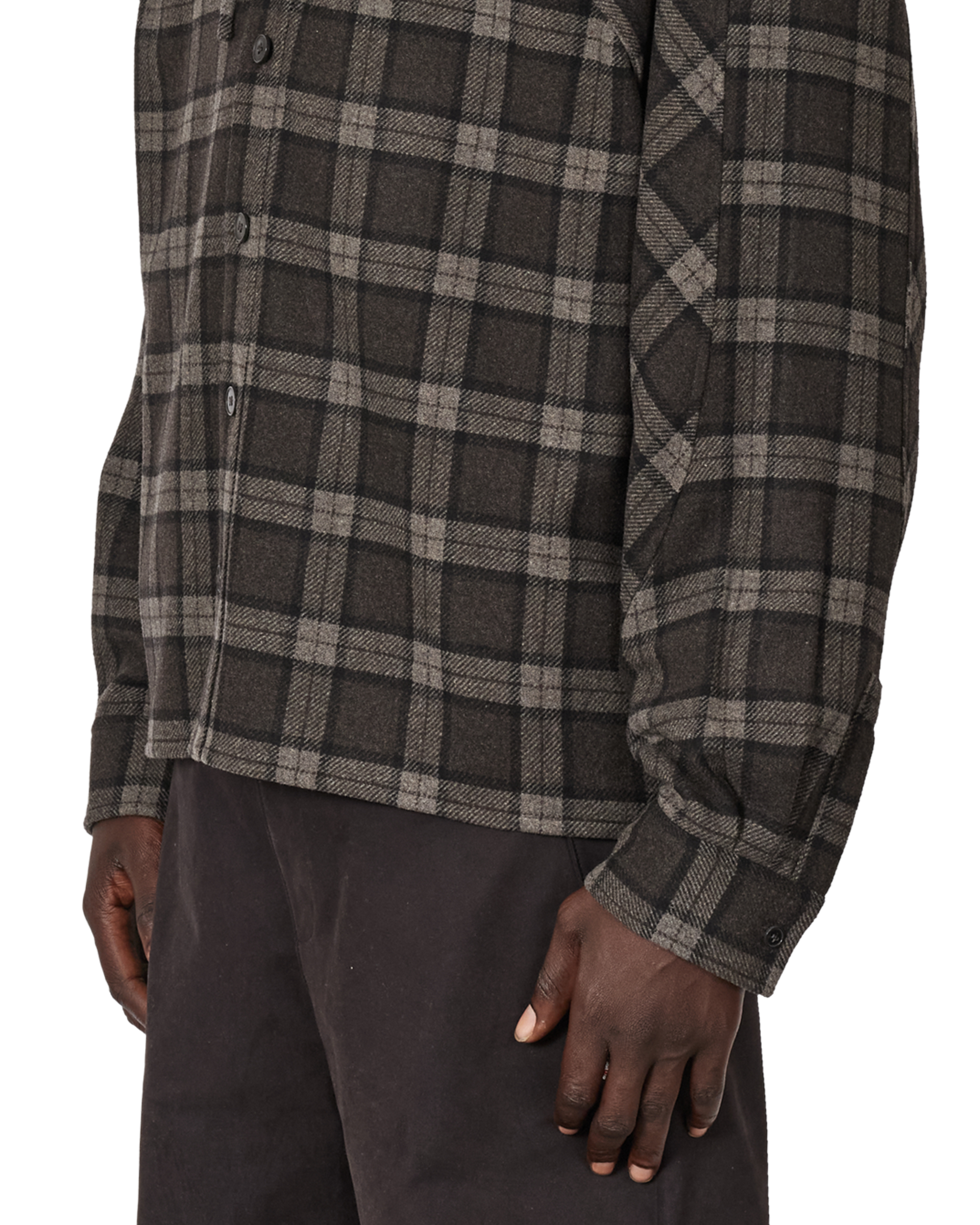 ROA Logger Wool Check Long Sleeve Shirt J341009-S-Black 5