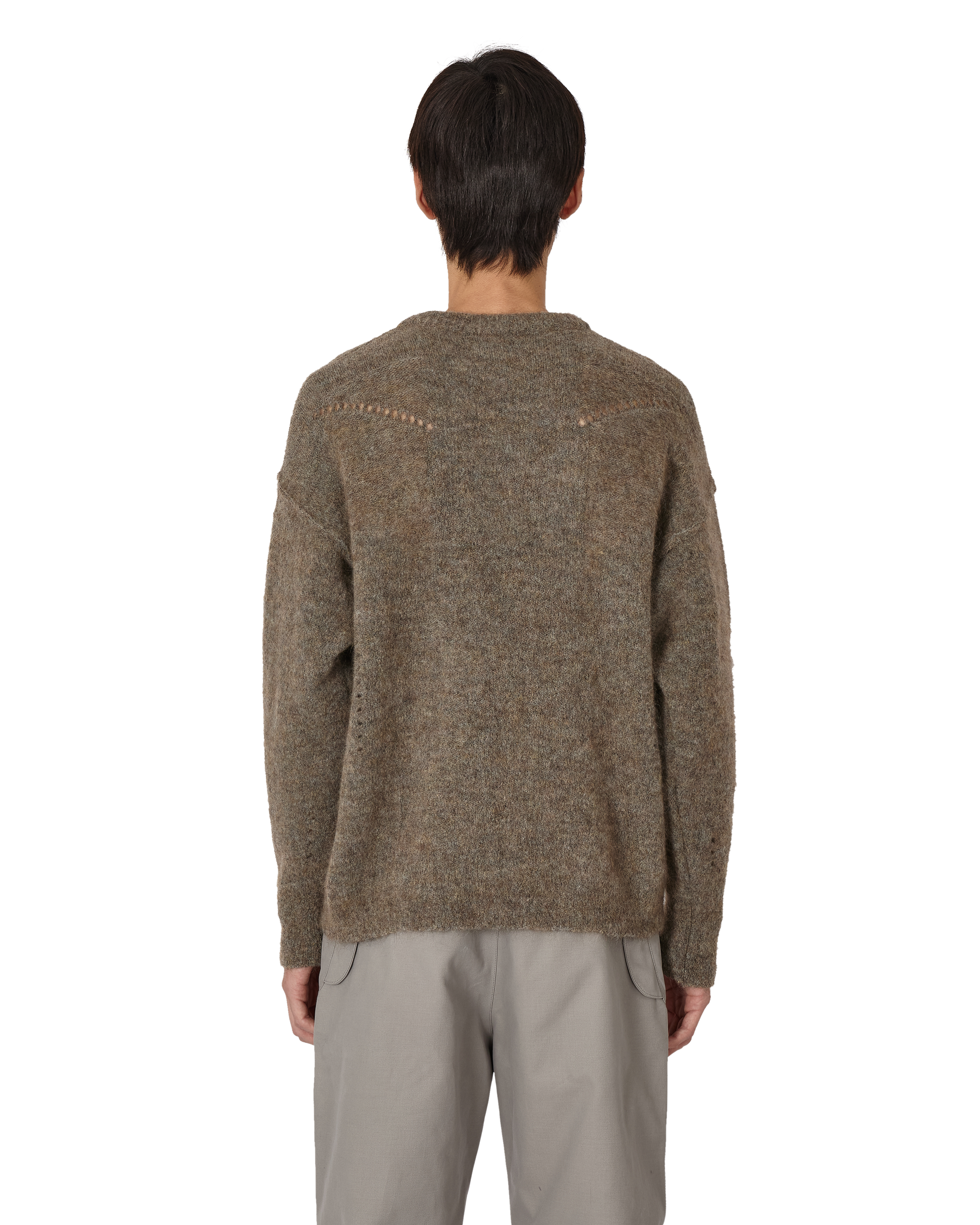 ROA Dropstitch Mohair Knit Crewneck J345228-L-Beige 3