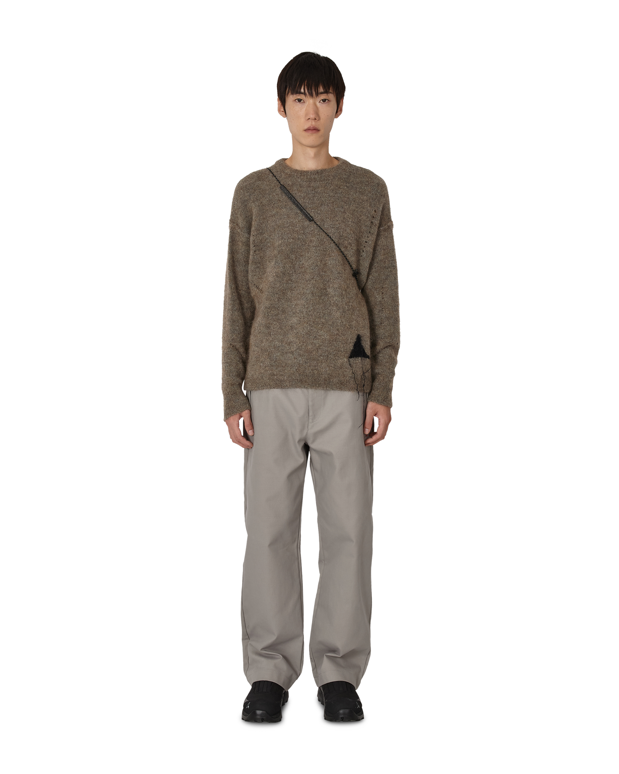 ROA Dropstitch Mohair Knit Crewneck J345228-L-Beige 4