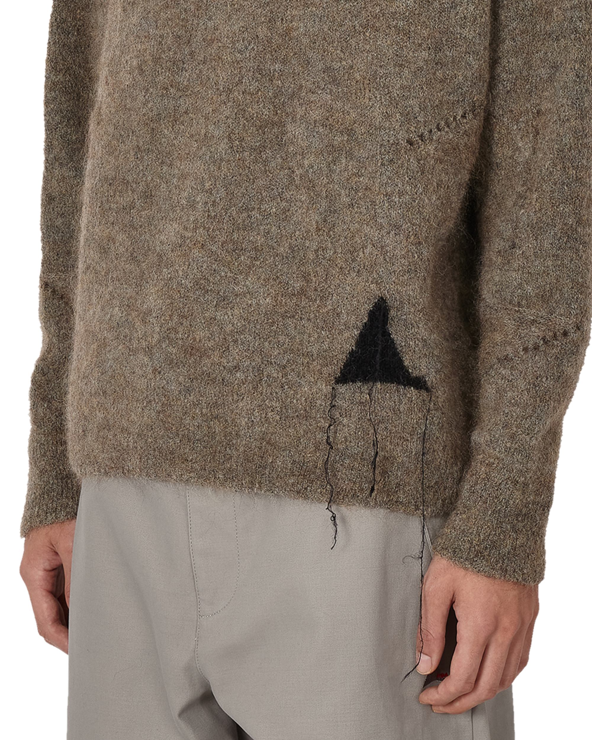 ROA Dropstitch Mohair Knit Crewneck J345228-L-Beige 6