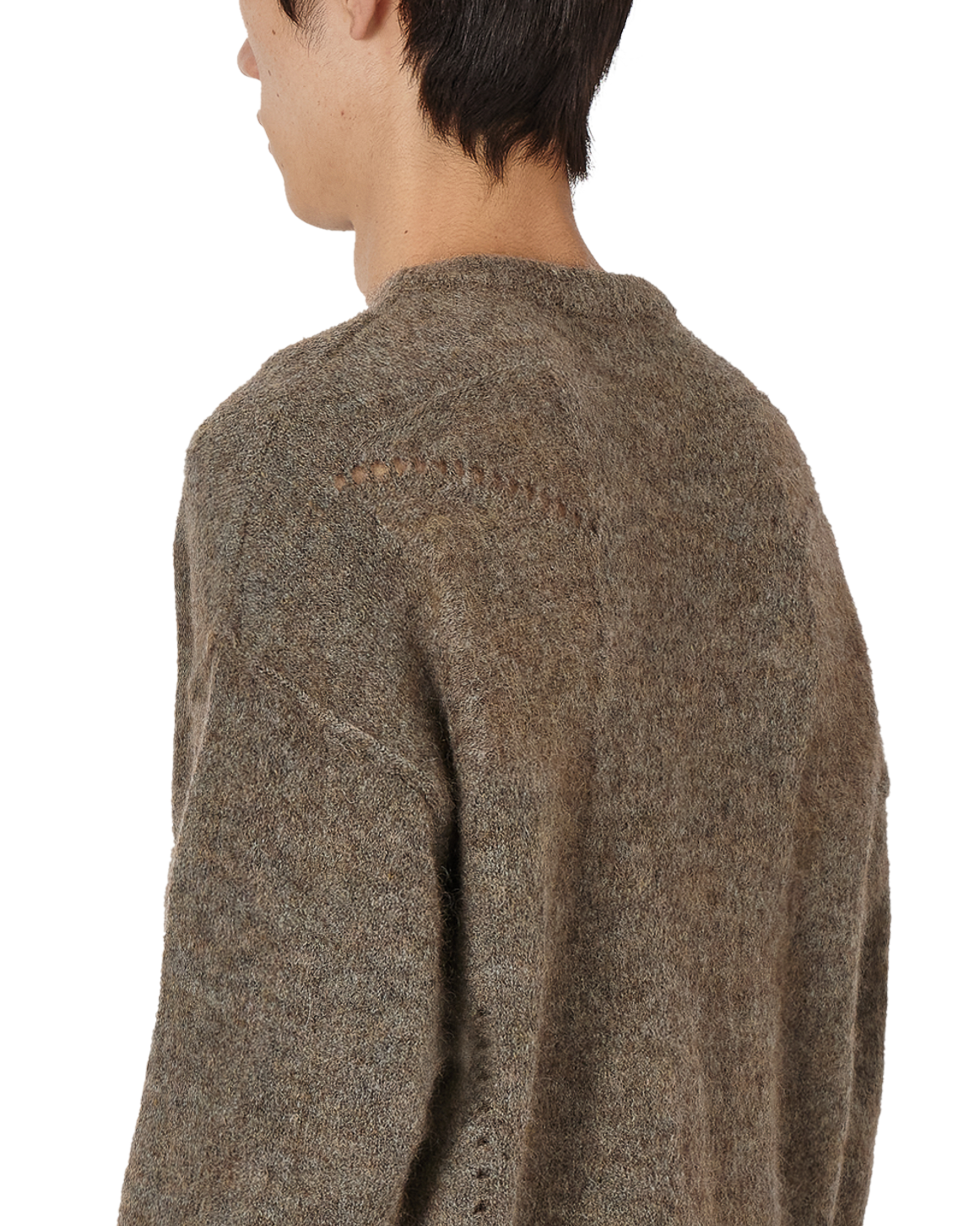 ROA Dropstitch Mohair Knit Crewneck J345228-L-Beige 7