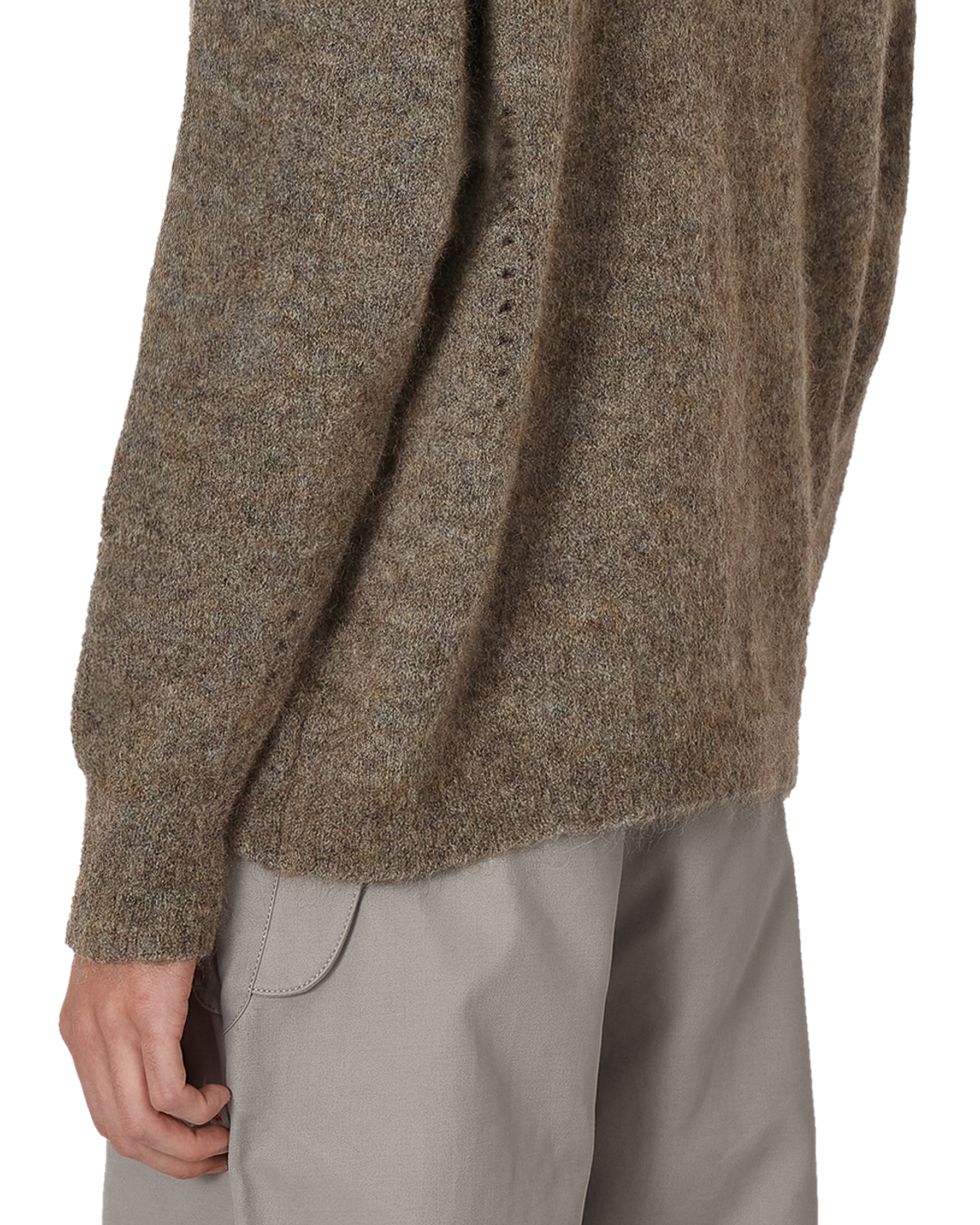 ROA Dropstitch Mohair Knit Crewneck J345228-L-Beige 8