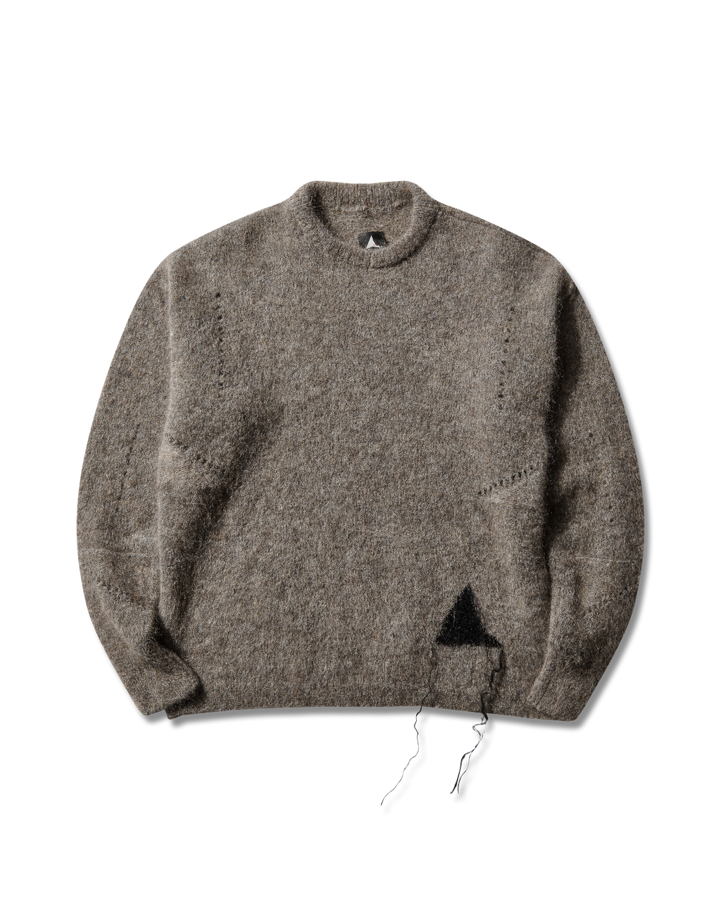 ROA Dropstitch Mohair Knit Crewneck J345228-S-Beige front