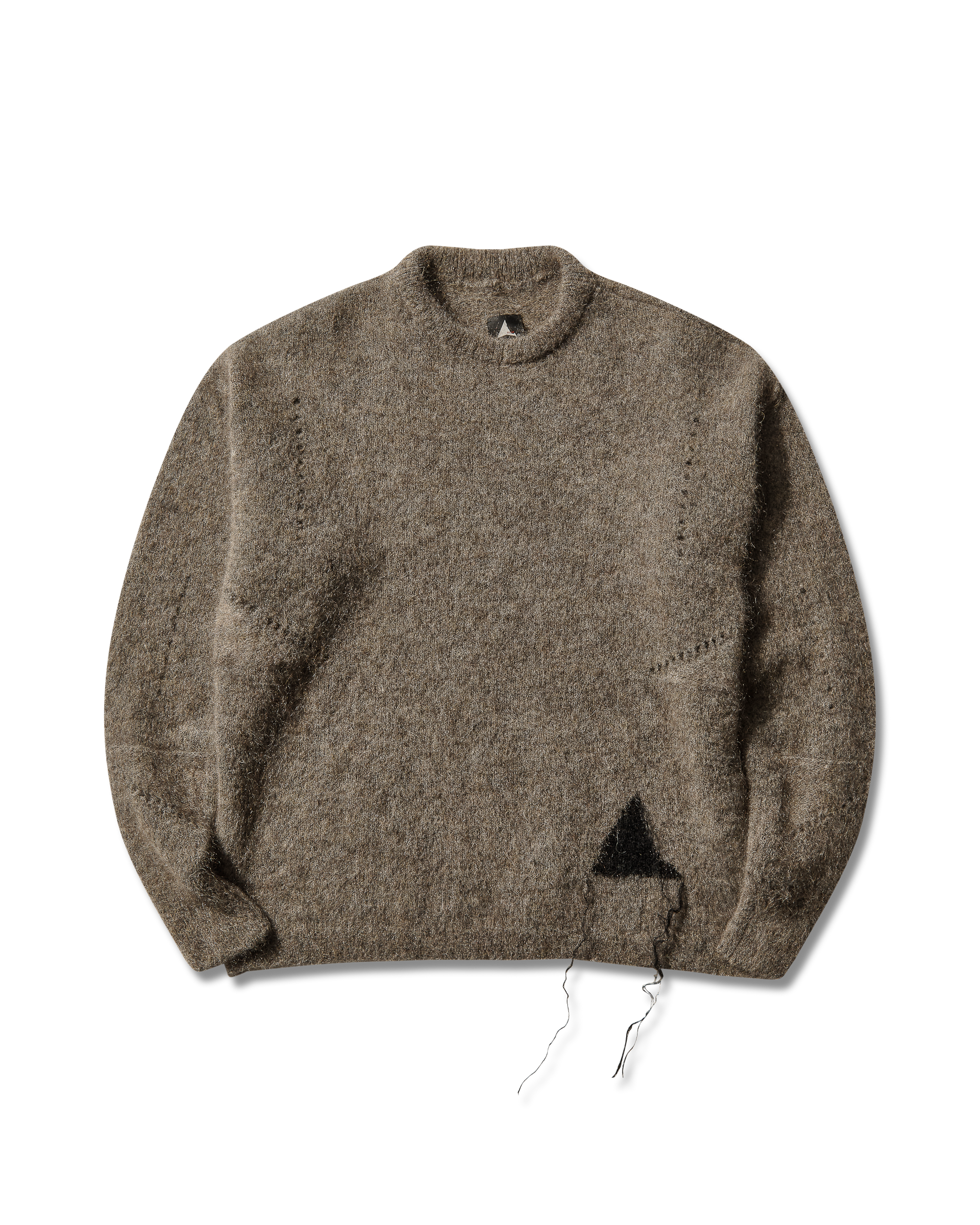 ROA Dropstitch Mohair Knit Crewneck J345228-L-Beige 9