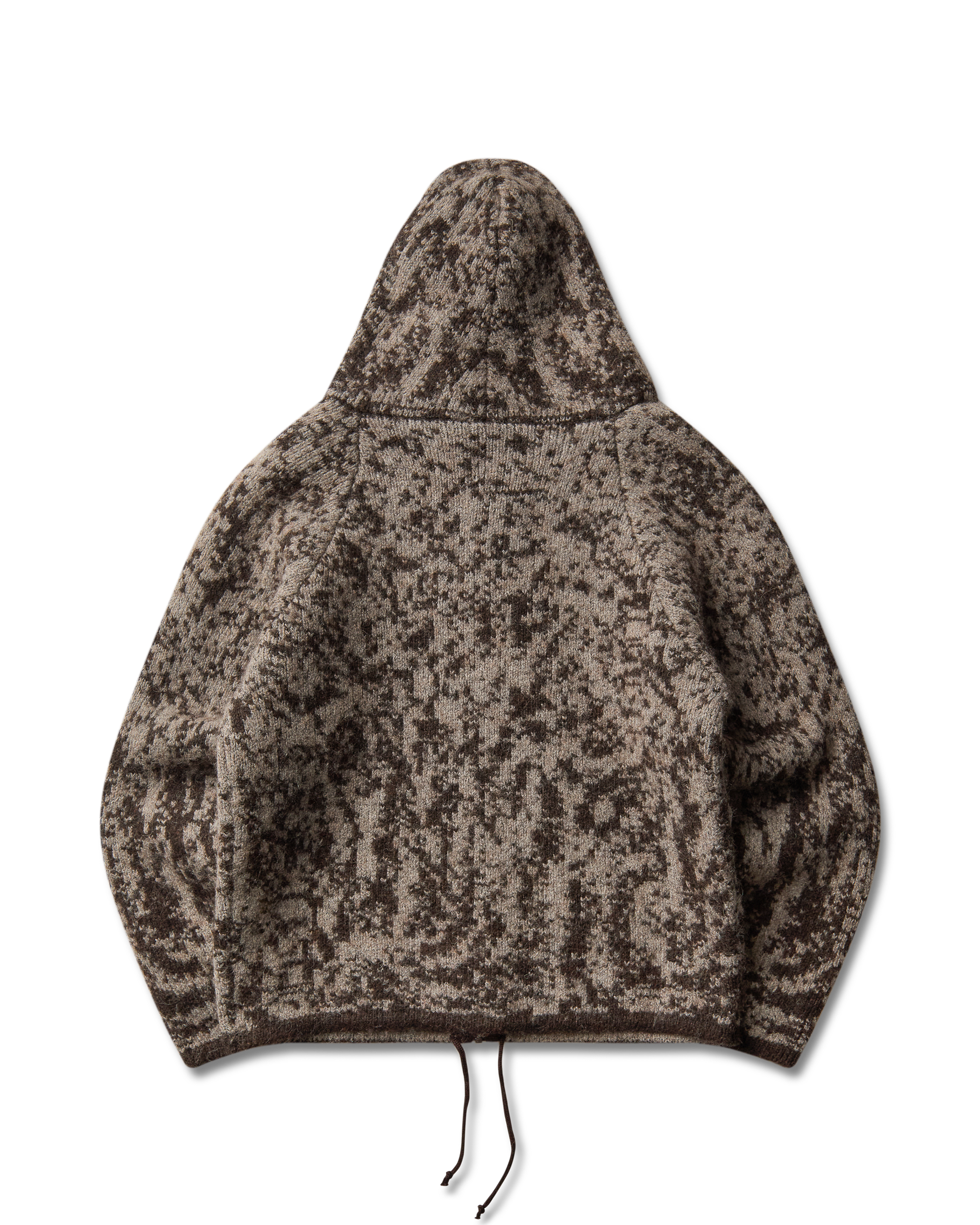 ROA Shrub Felted Knit Zip Up J345229-S-Brown 10