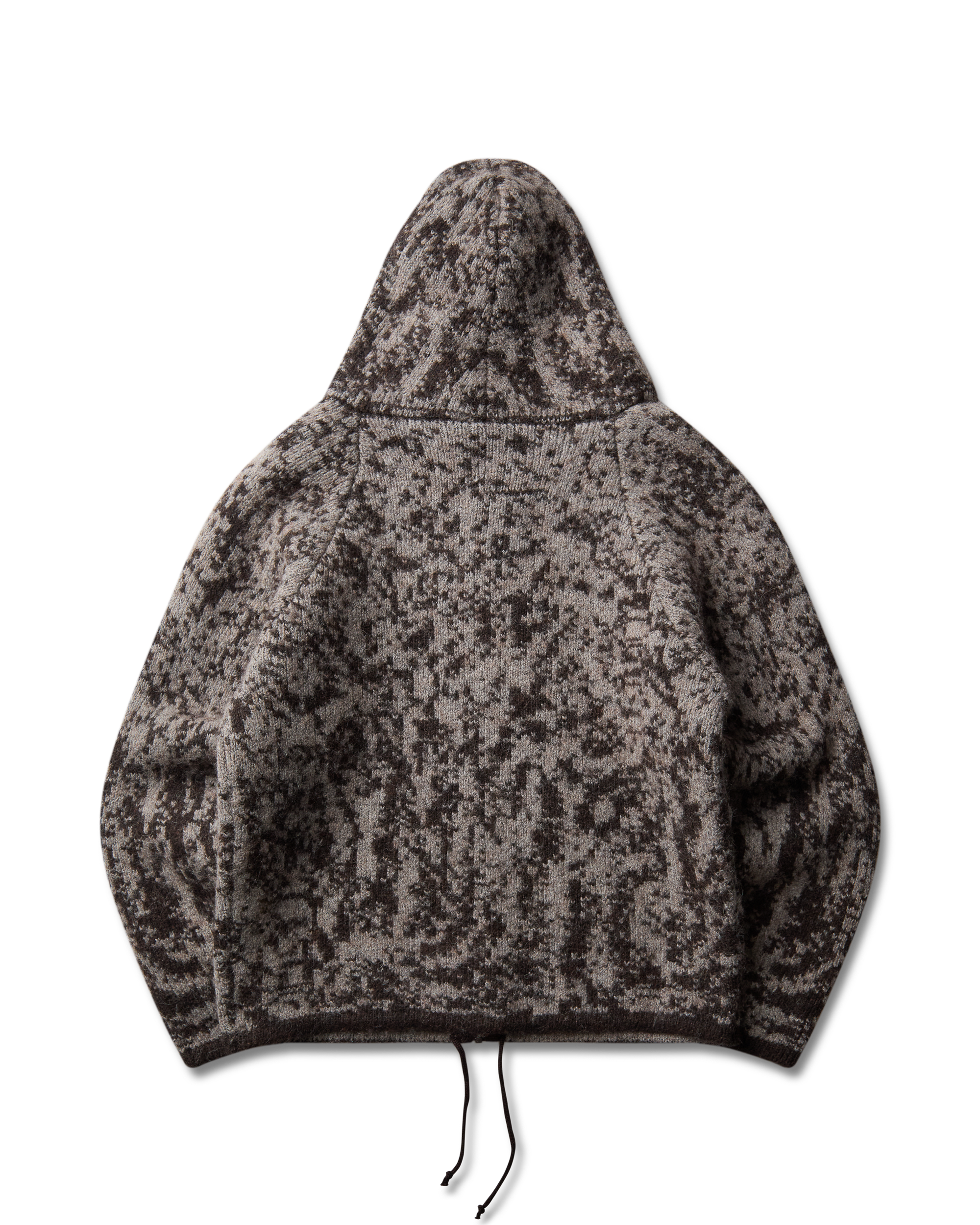 ROA Shrub Felted Knit Zip Up J345229-S-Brown 2