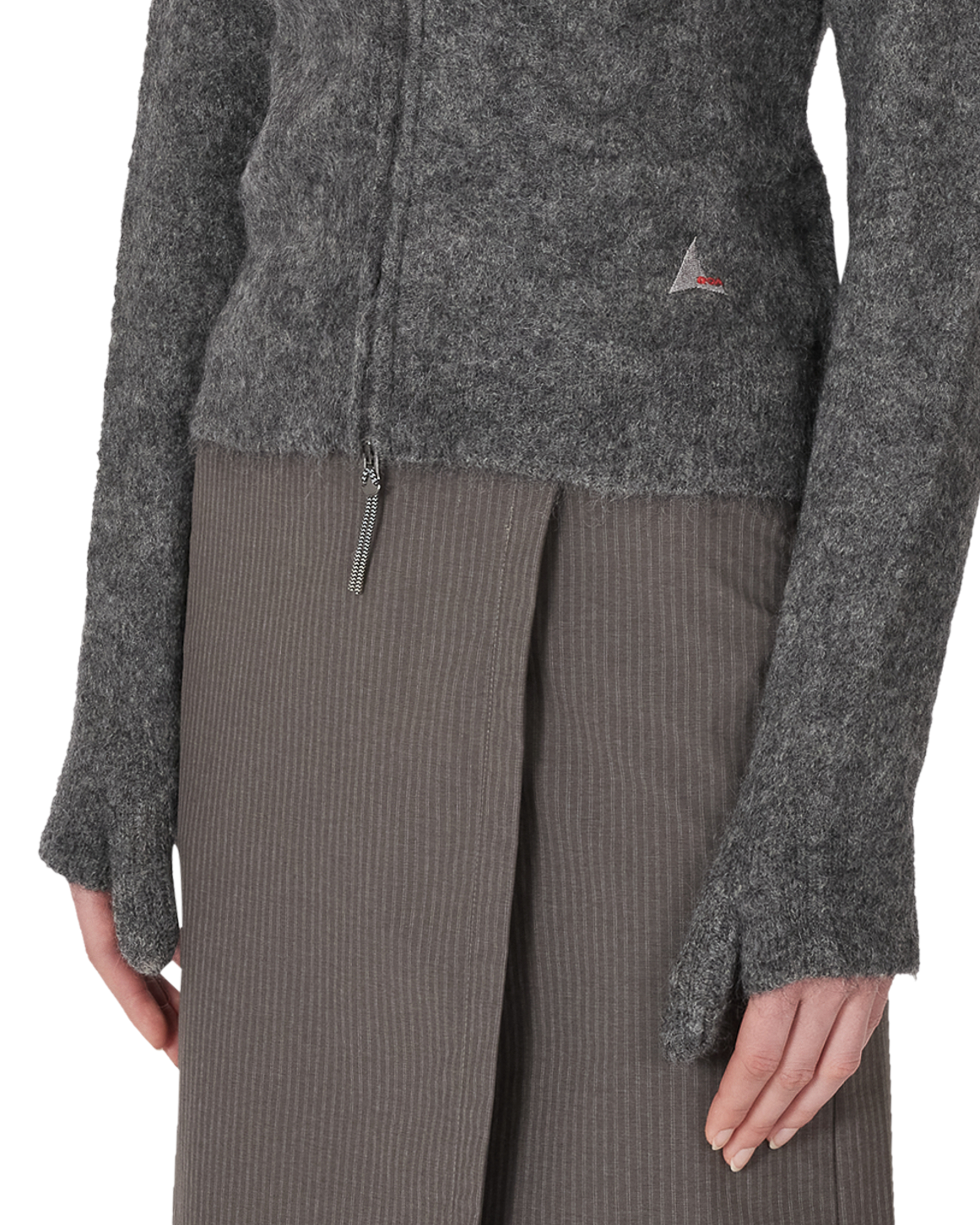 ROA Tasna Mohair Zip Up Sweater J345230-XS-Grey 6