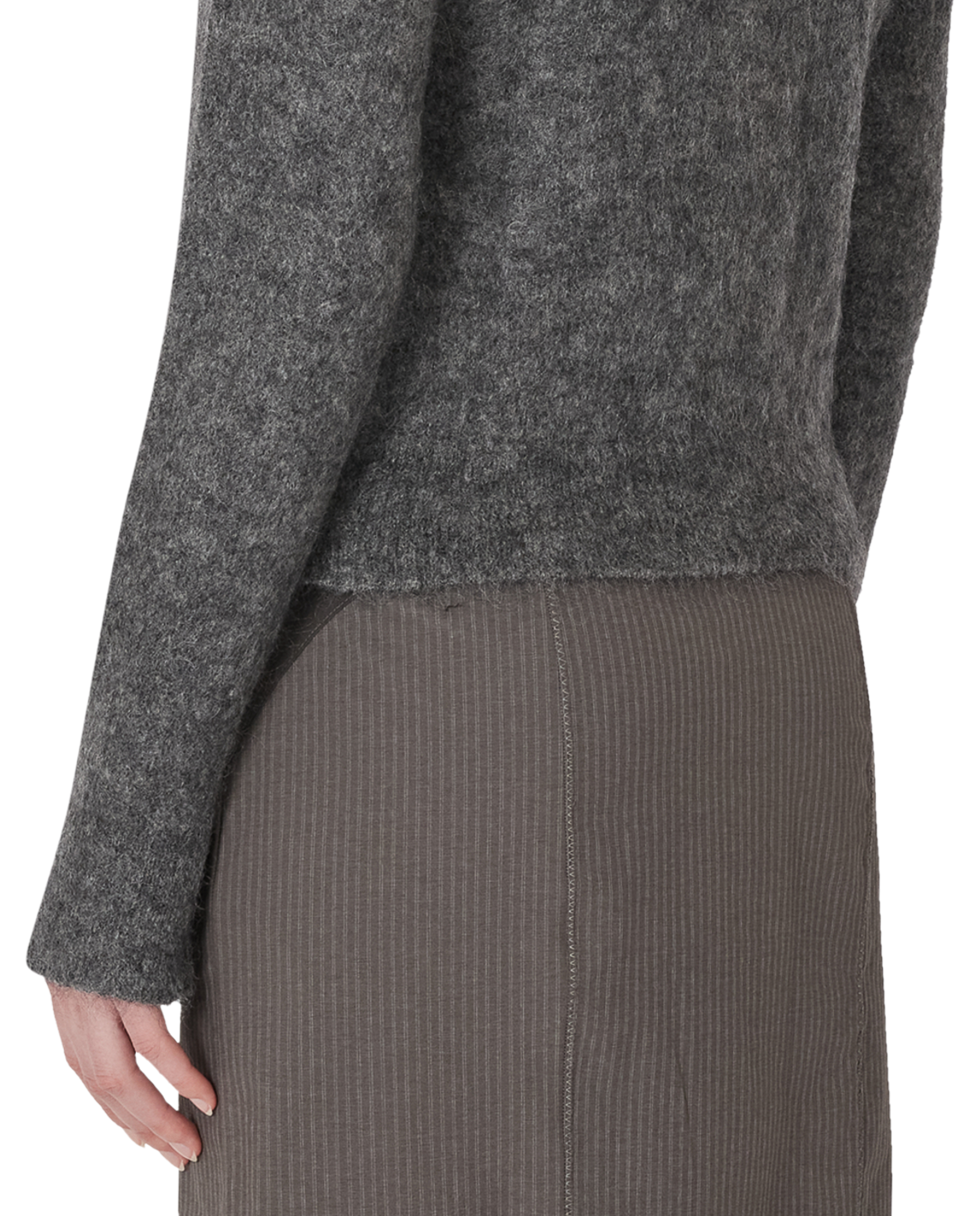 ROA Tasna Mohair Zip Up Sweater J345230-XS-Grey 8