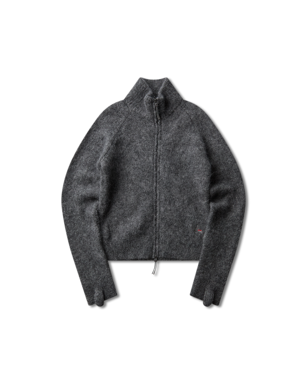 ROA Tasna Mohair Zip Up Sweater J345230-XS-Grey front
