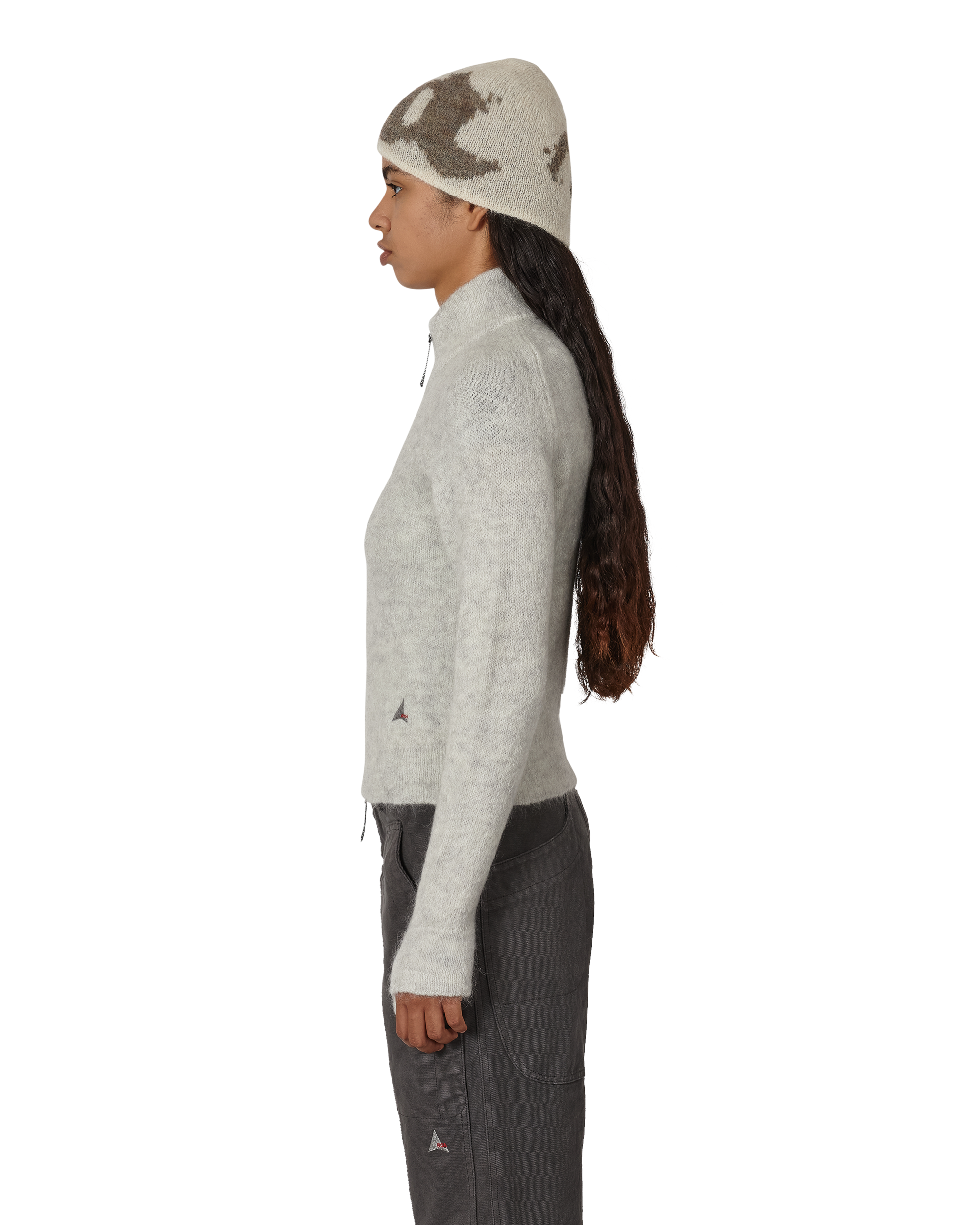 ROA Tasna Mohair Zip Up Sweater J345231-XS-White 2