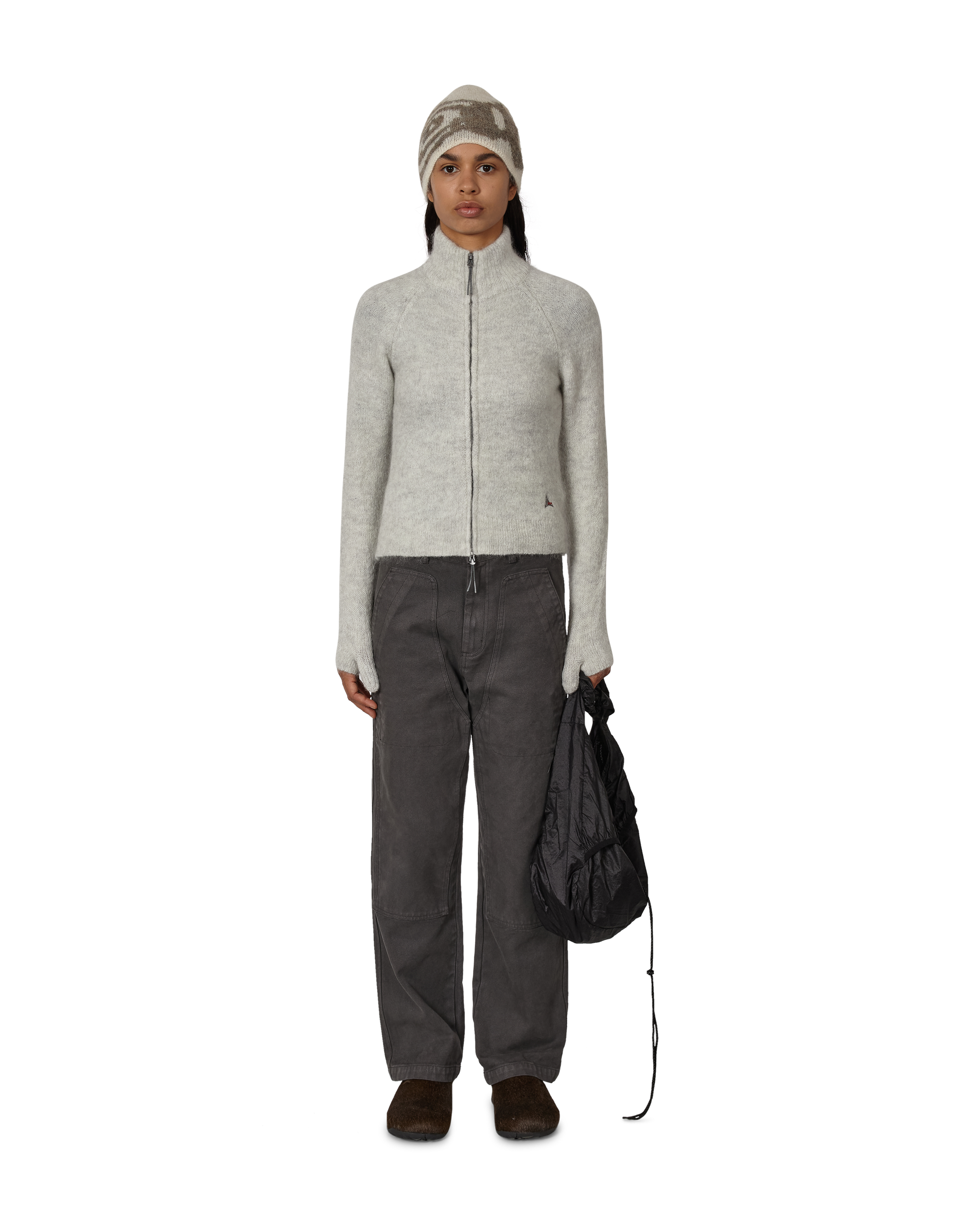 ROA Tasna Mohair Zip Up Sweater J345231-XS-White 4