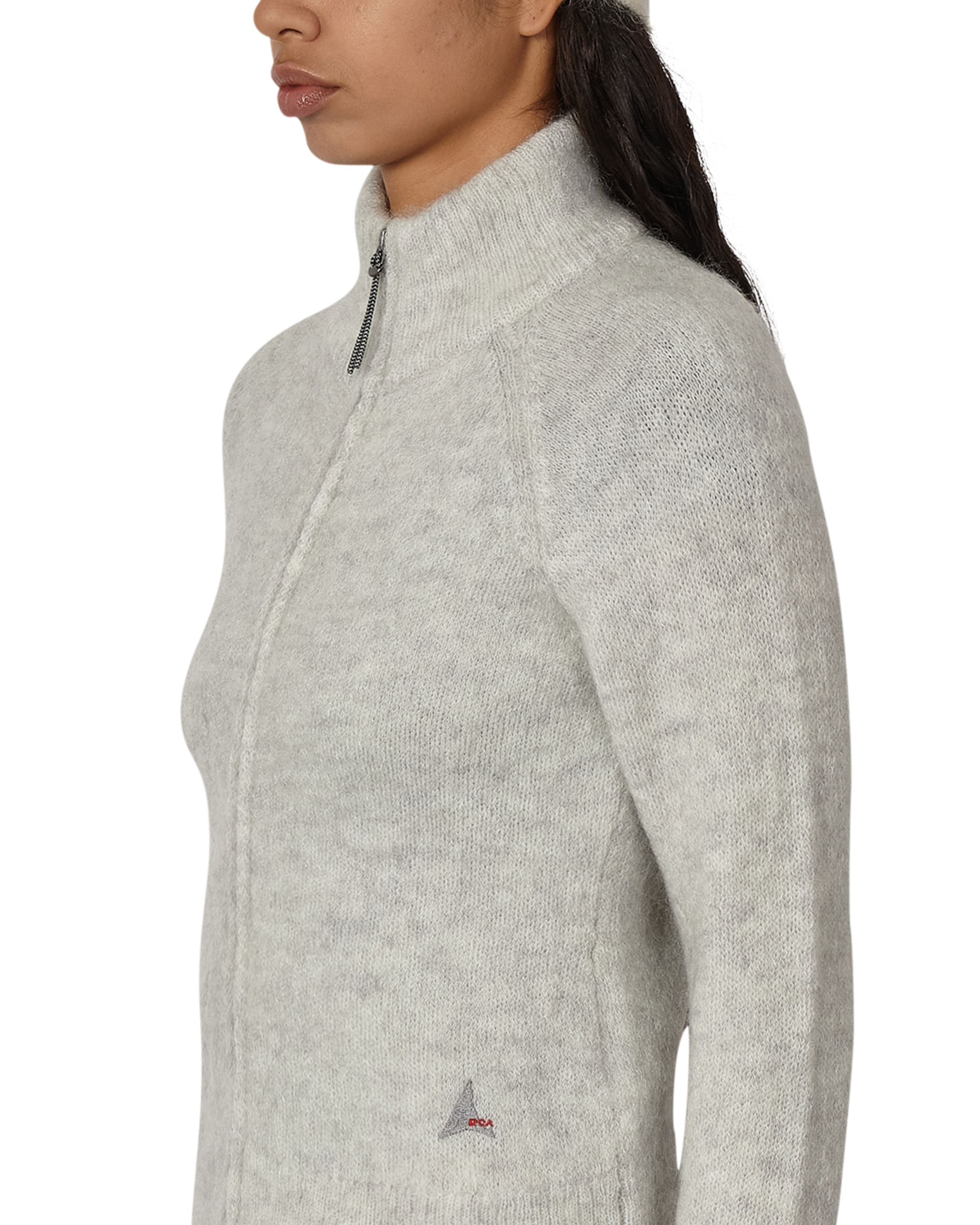ROA Tasna Mohair Zip Up Sweater J345231-XS-White 5