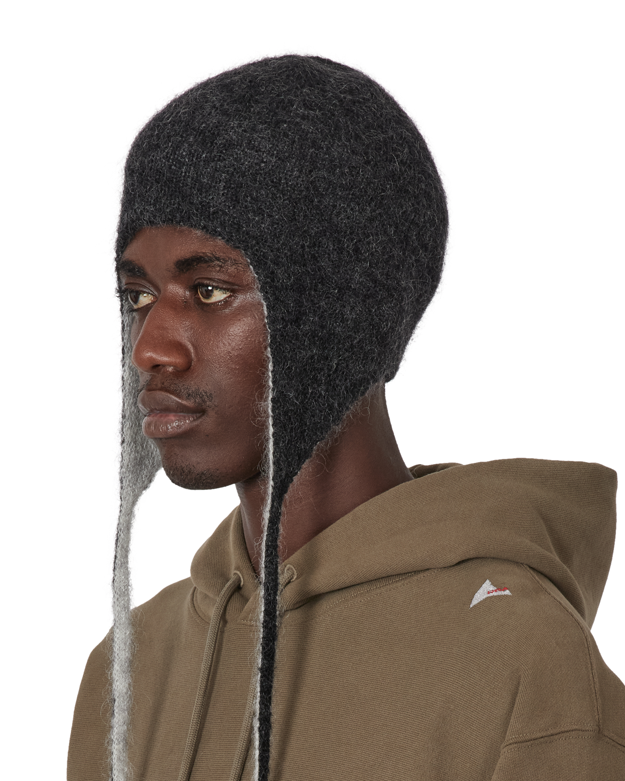 ROA Logo Mohair Bonnet Beanie J345238-ONE SIZE-Black 8