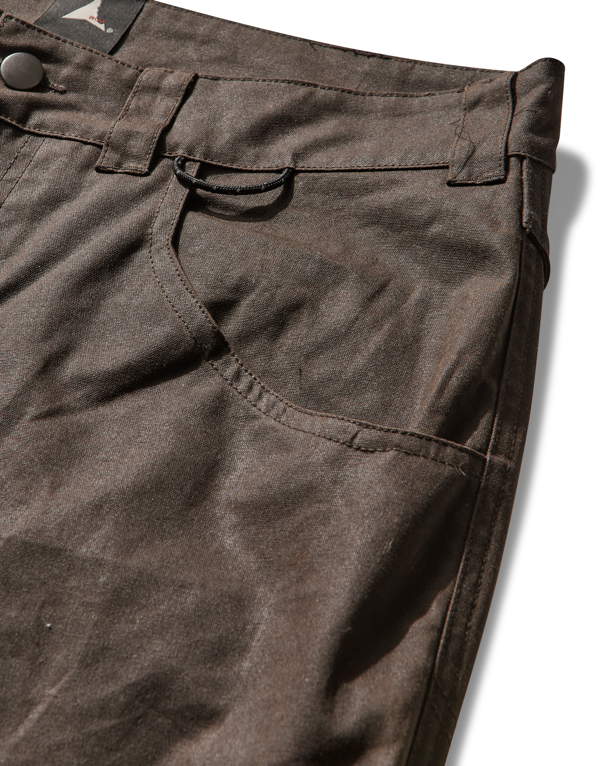 ROA Crimp Shaped Waxed Cotton Pants J345775-XS-Brown 11