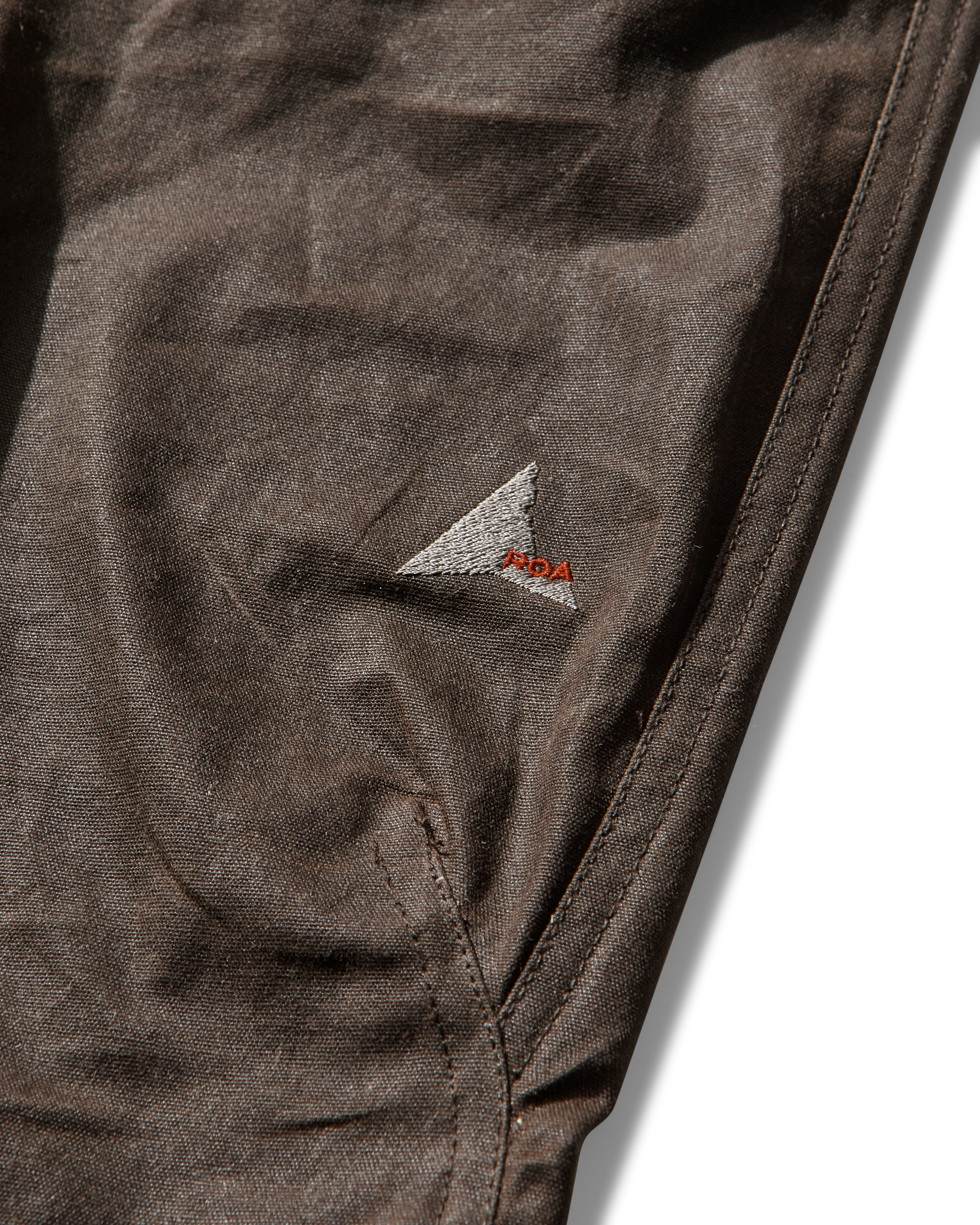 ROA Crimp Shaped Waxed Cotton Pants J345775-XS-Brown 12