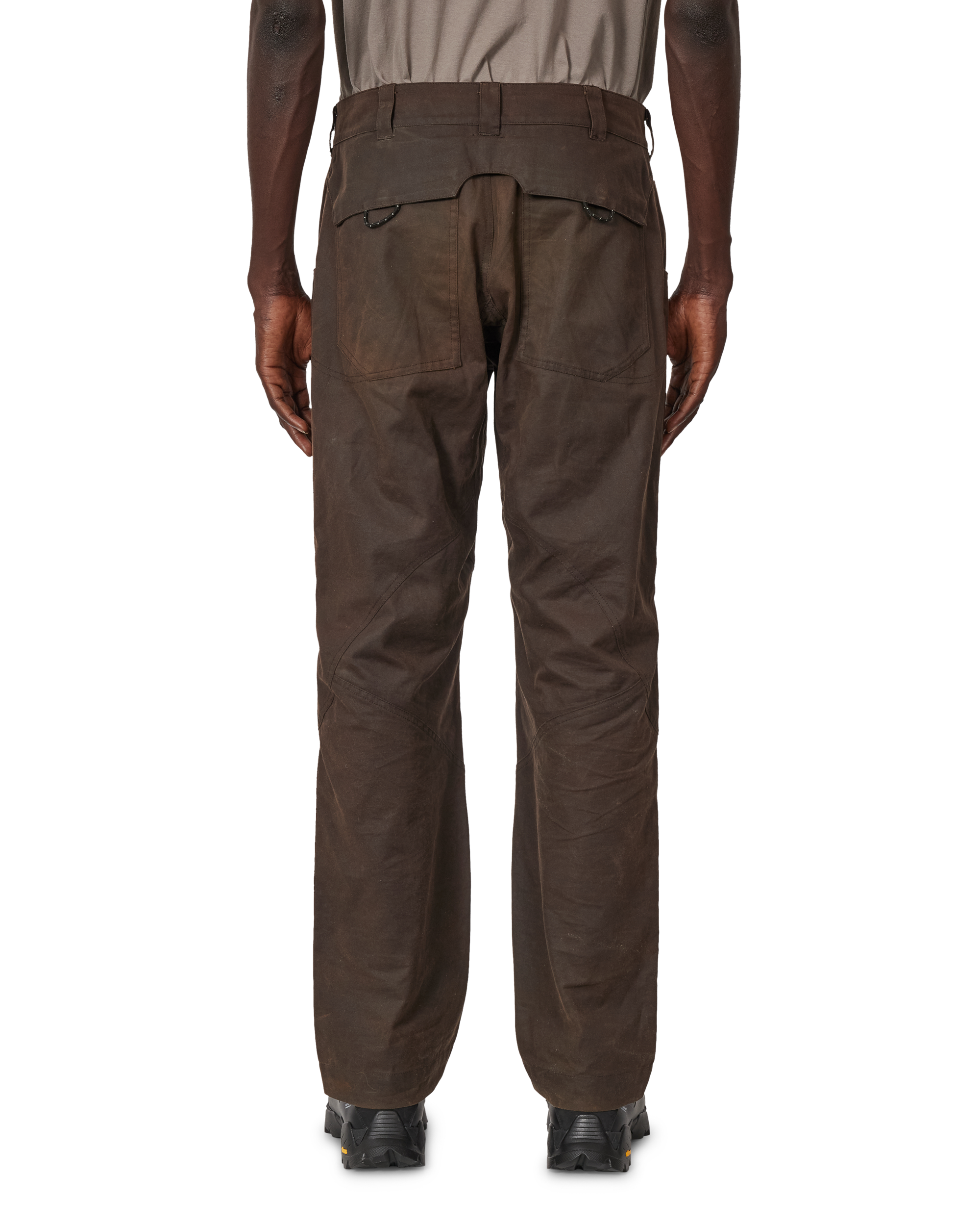 ROA Crimp Shaped Waxed Cotton Pants J345775-XS-Brown 3