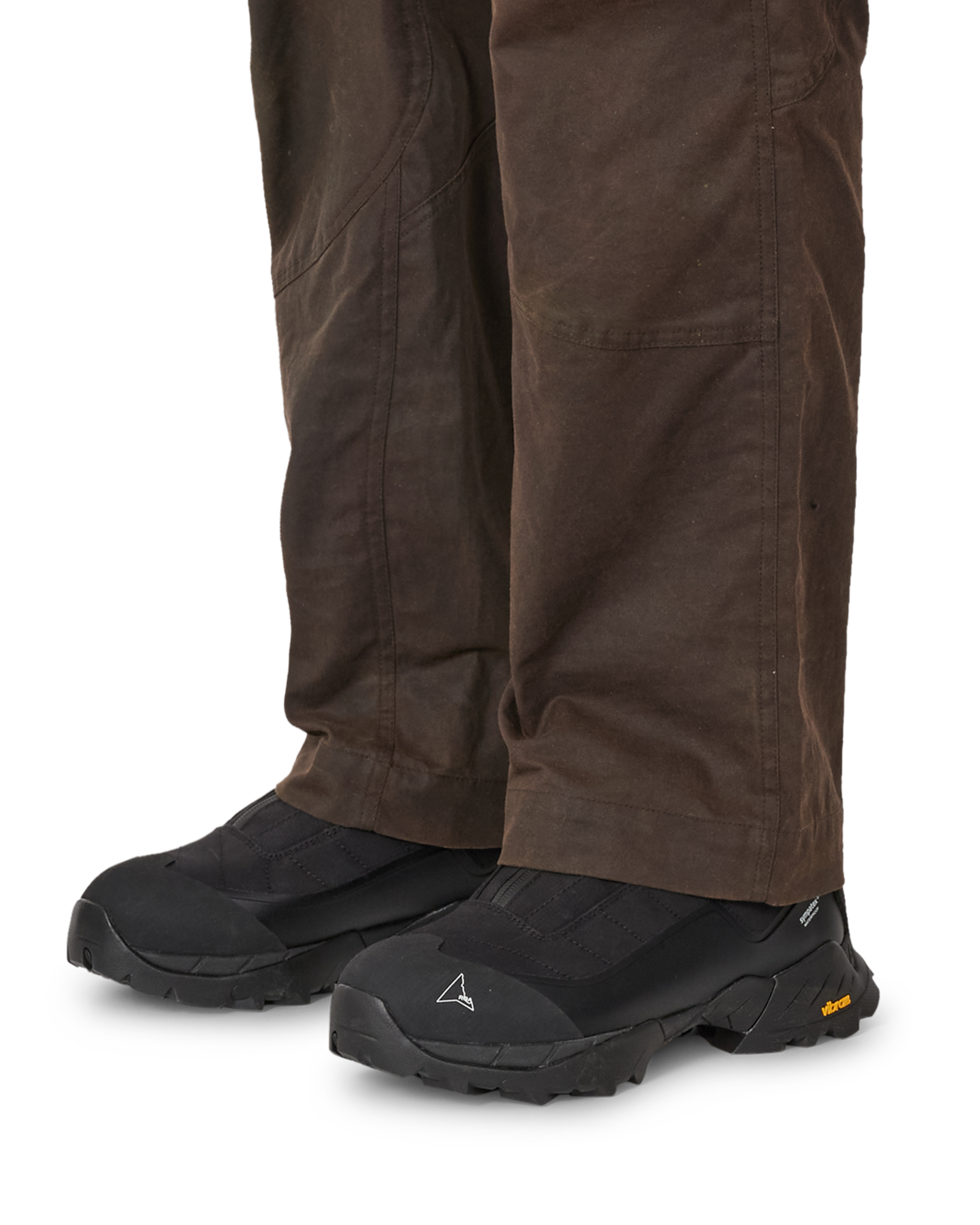 ROA Crimp Shaped Waxed Cotton Pants J345775-XS-Brown 8