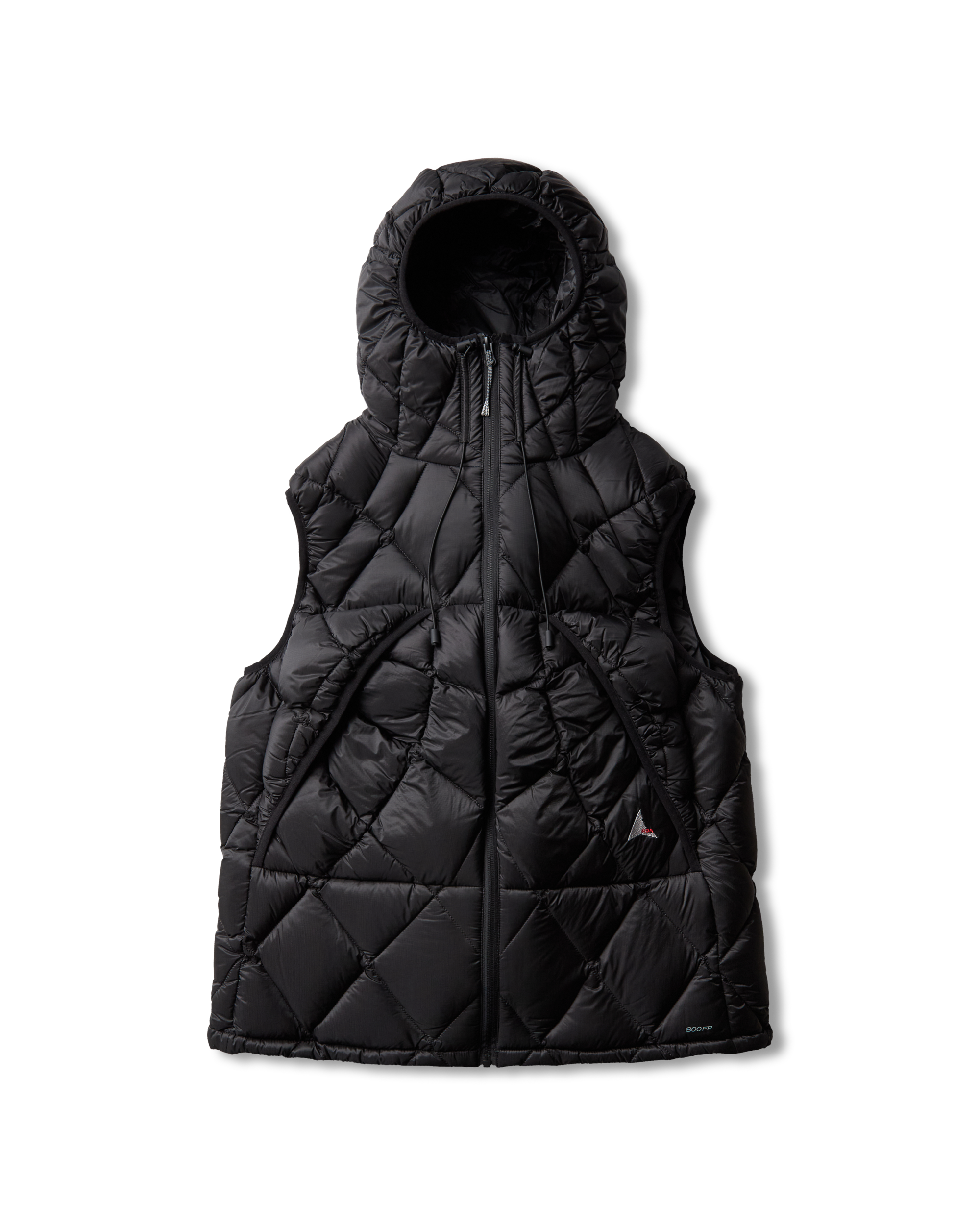ROA Nuna 800 Fill Power Hooded Down Vest J345771-XS-Black front
