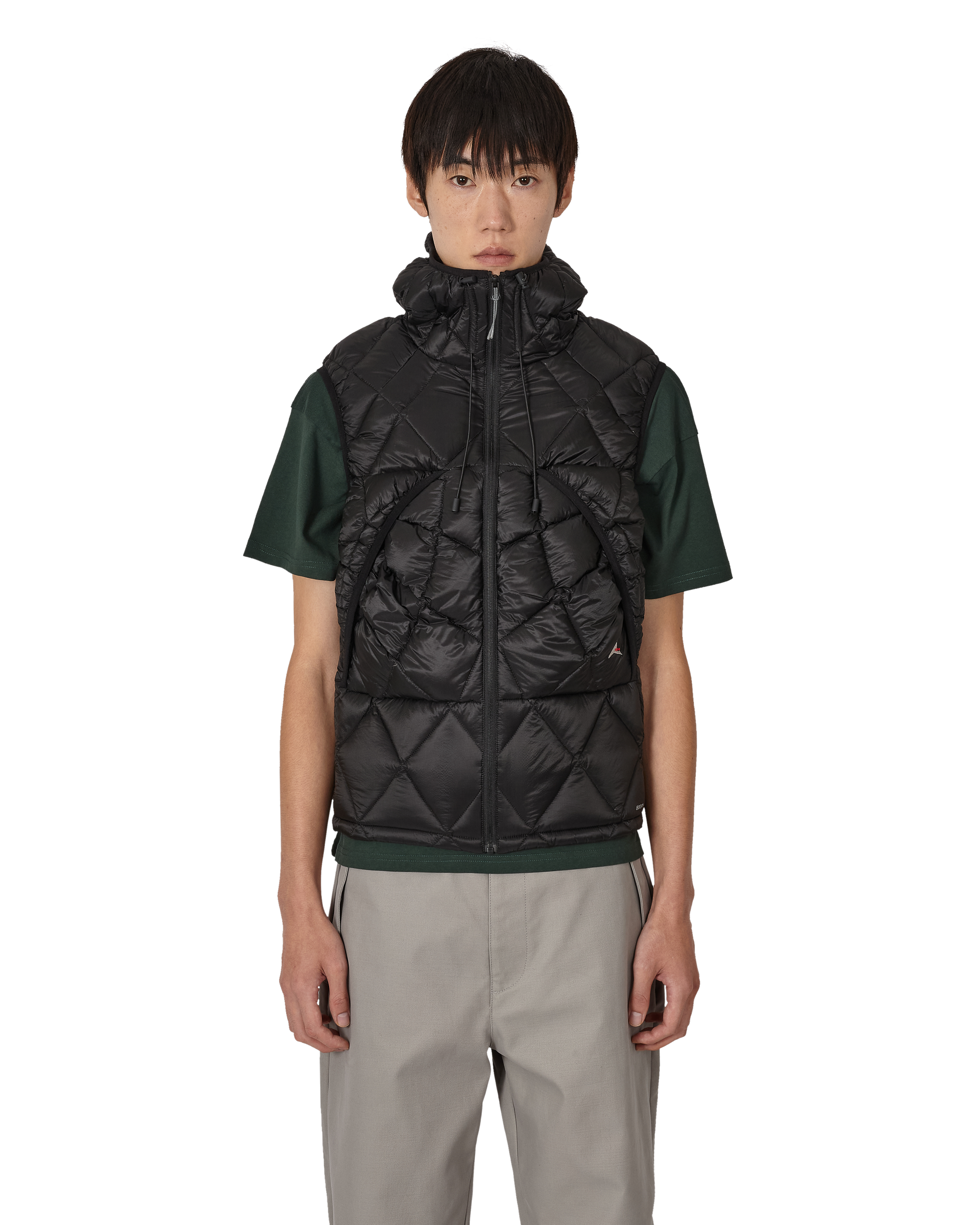 ROA Nuna 800 Fill Power Hooded Down Vest J345771-M-Black front