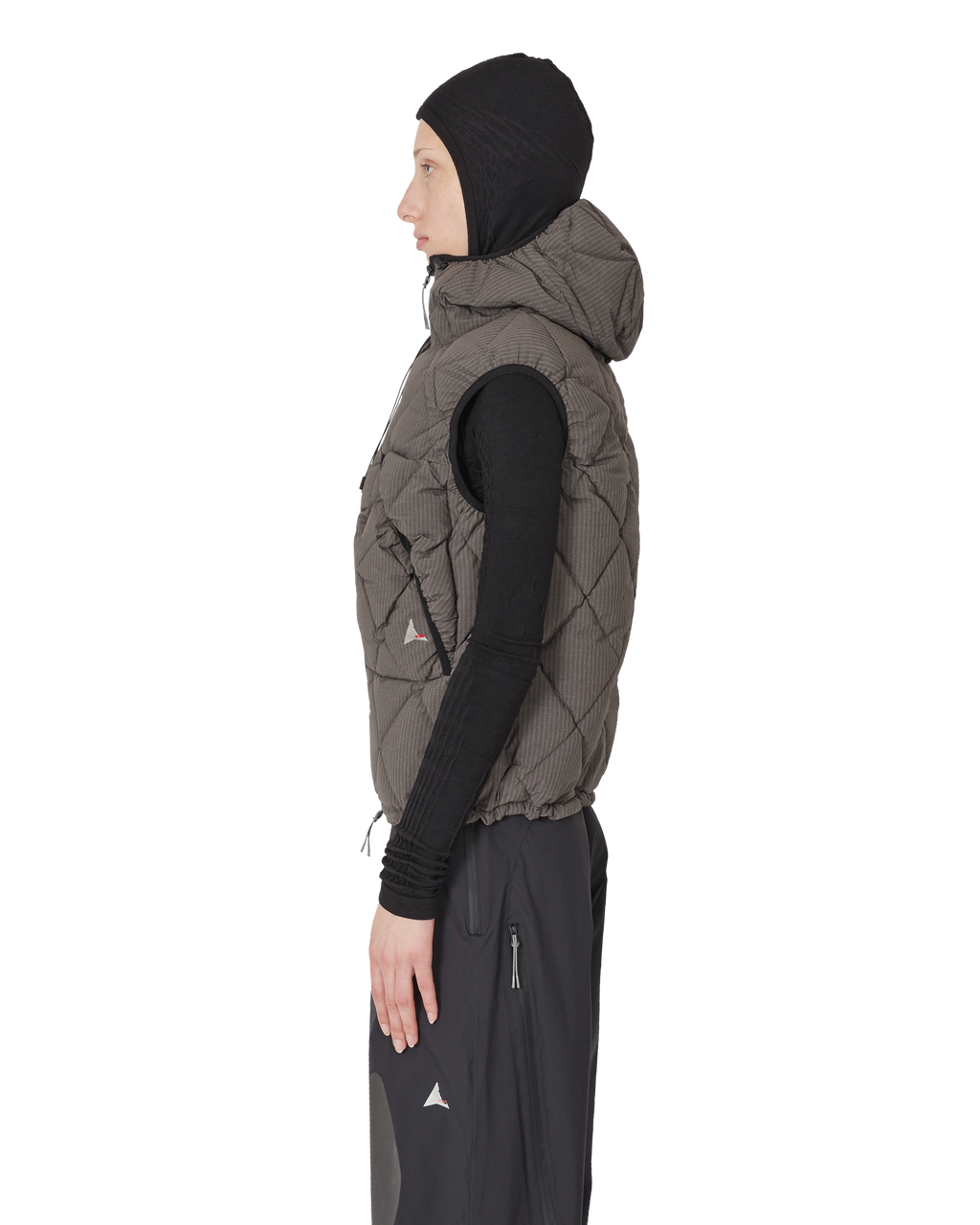 ROA Nuna 800 Fill Power Pinstriped Down Vest J345772-S-Black front