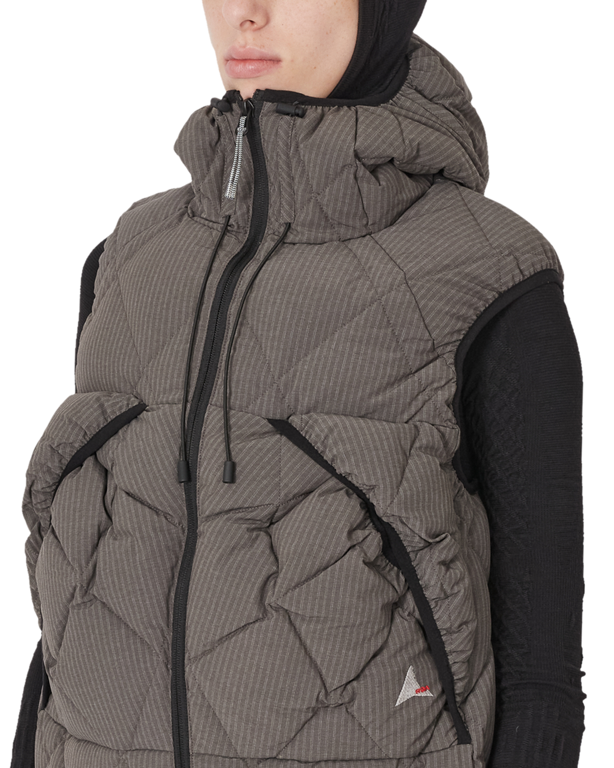 ROA Nuna 800 Fill Power Pinstriped Down Vest J345772-S-Black 5