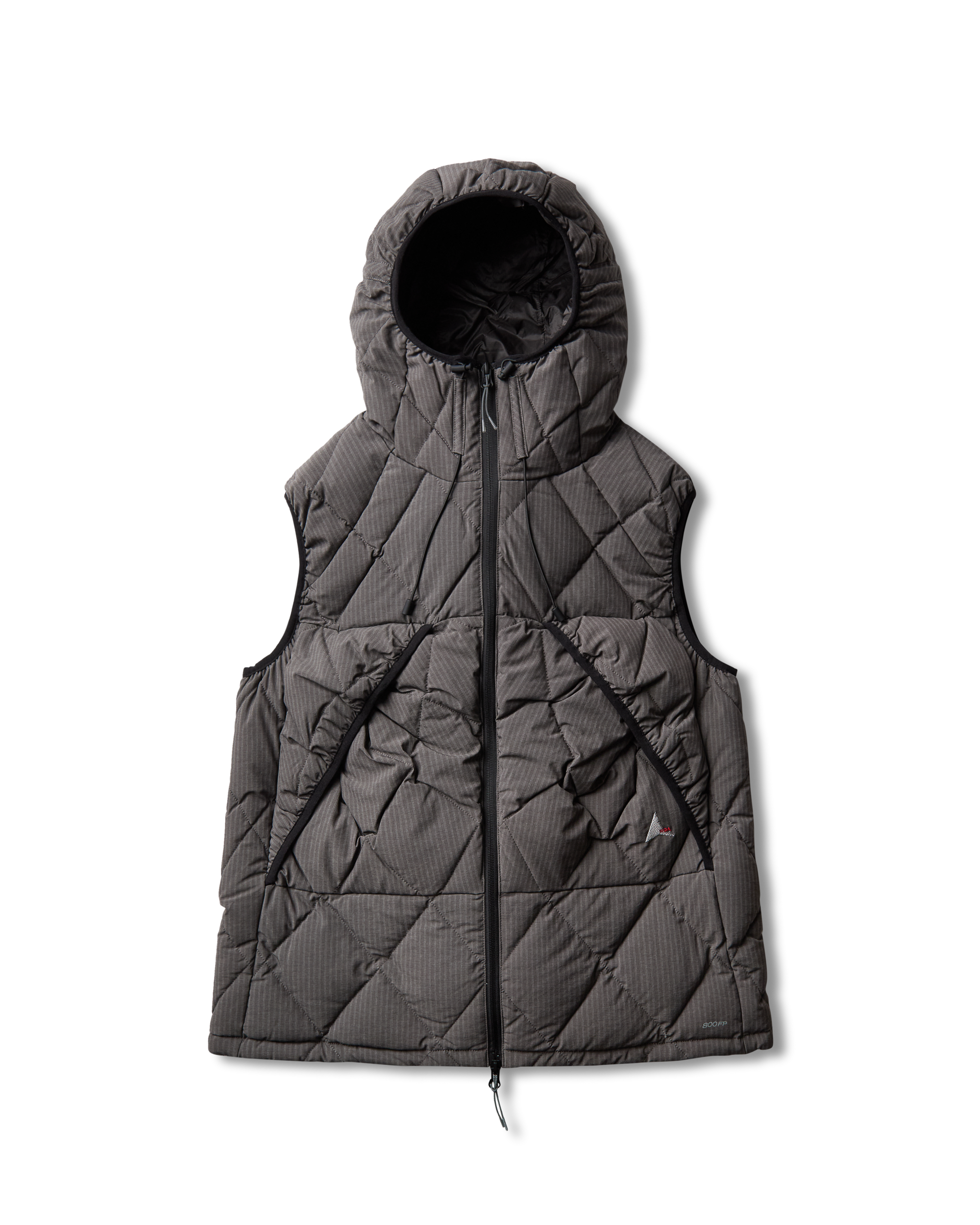 ROA Nuna 800 Fill Power Pinstriped Down Vest J345772-XS-Black front