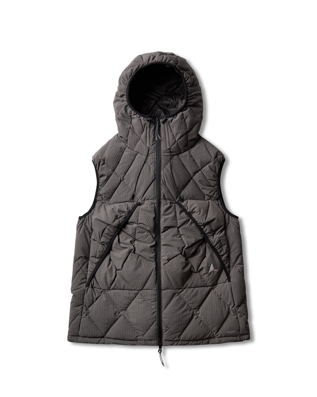ROA Nuna 800 Fill Power Pinstriped Down Vest J345772-XS-Black front