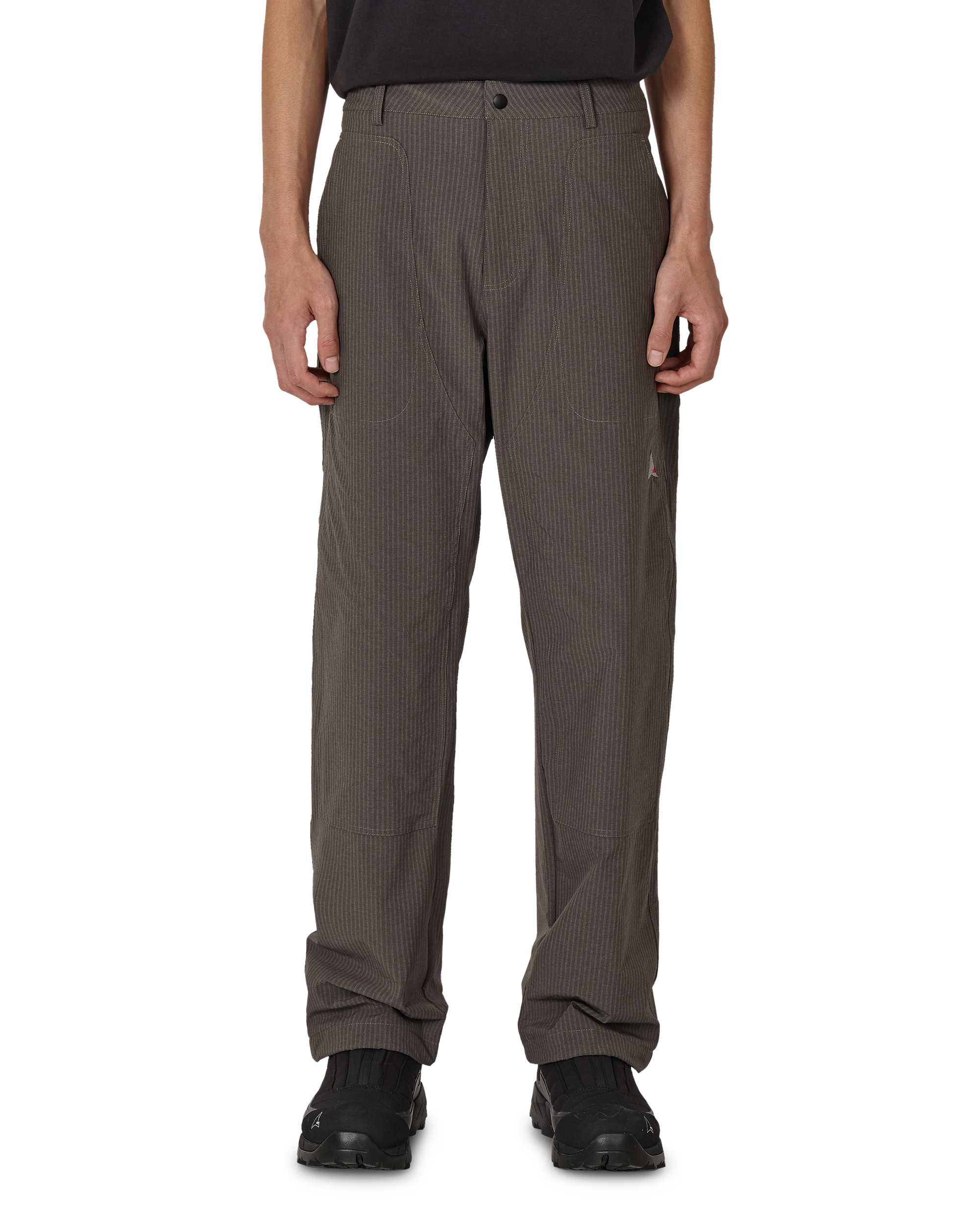 ROA Fomes Double Knee Pinstriped Pants J345778-S-Black front