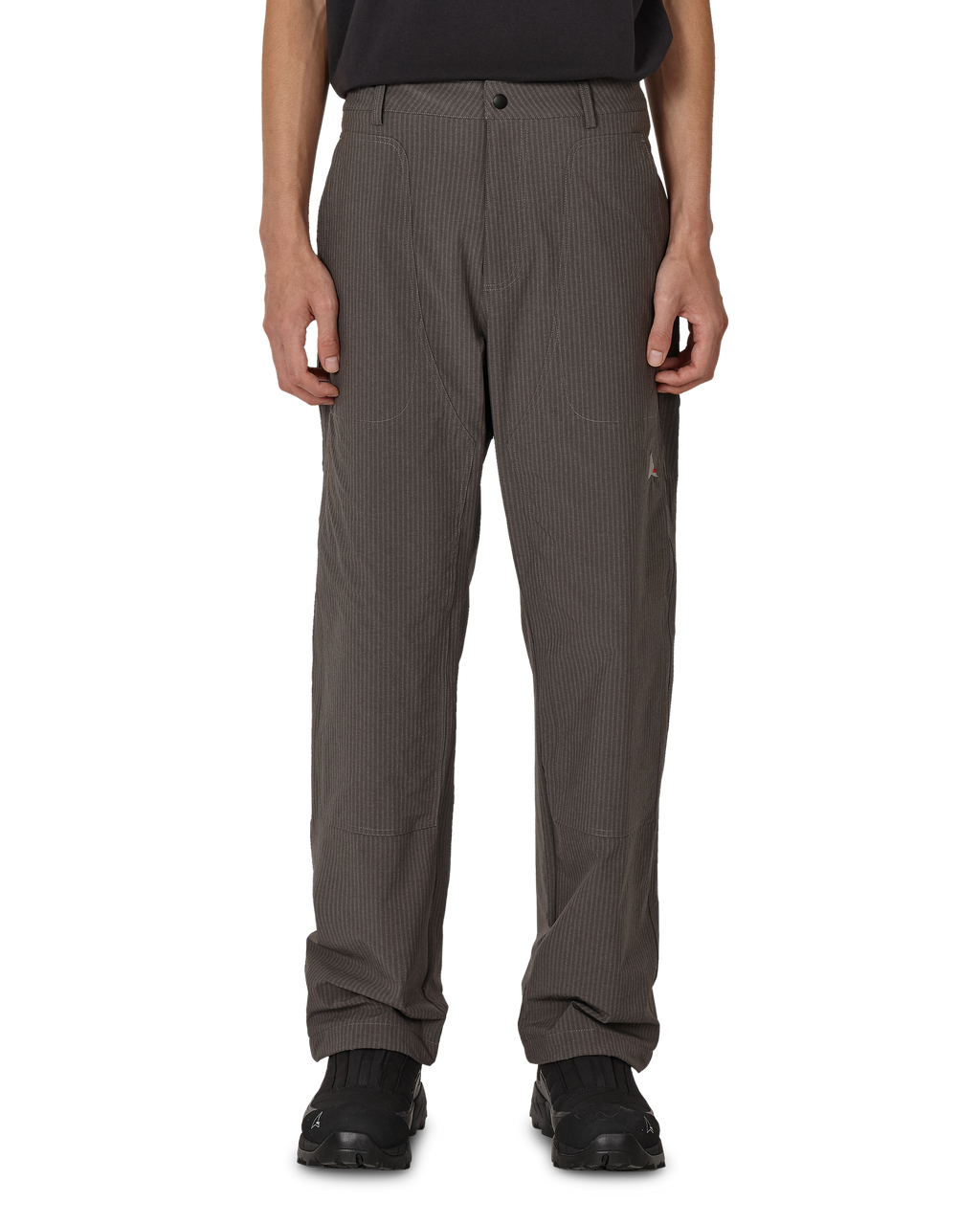 ROA Fomes Double Knee Pinstriped Pants J345778-S-Black front