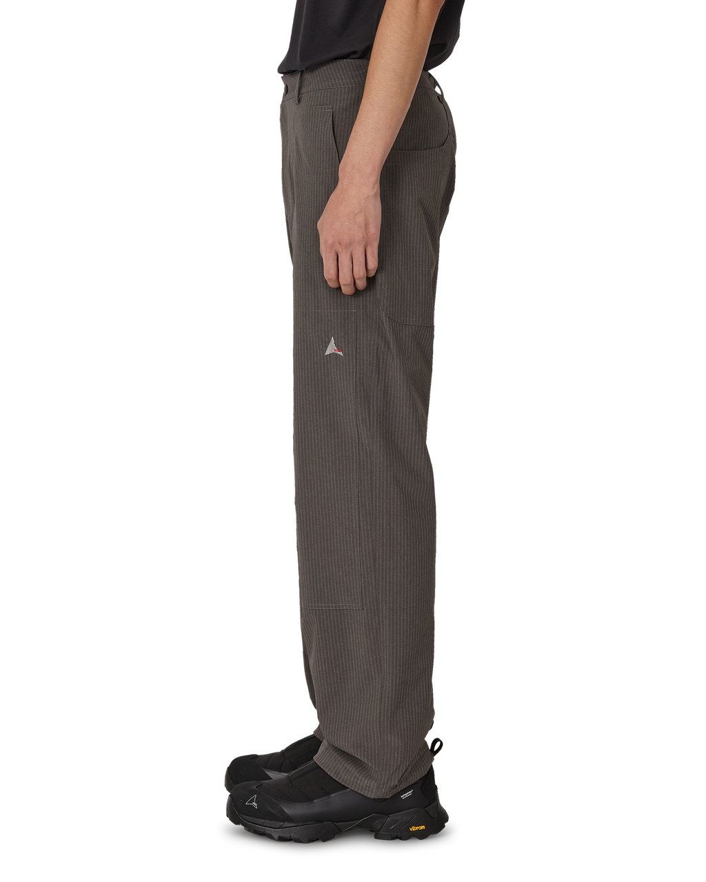 ROA Fomes Double Knee Pinstriped Pants J345778-S-Black front
