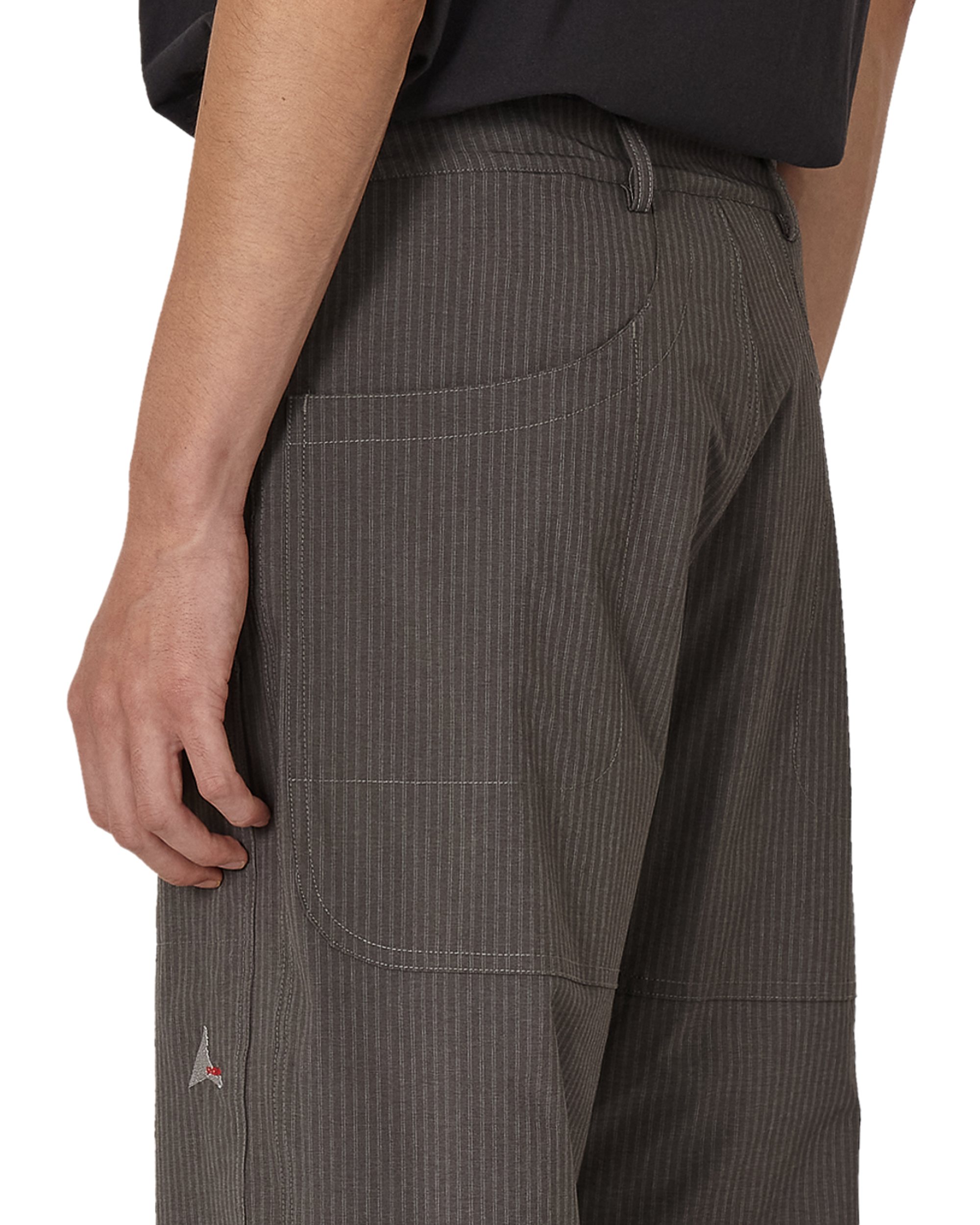 ROA Fomes Double Knee Pinstriped Pants J345778-S-Black 7