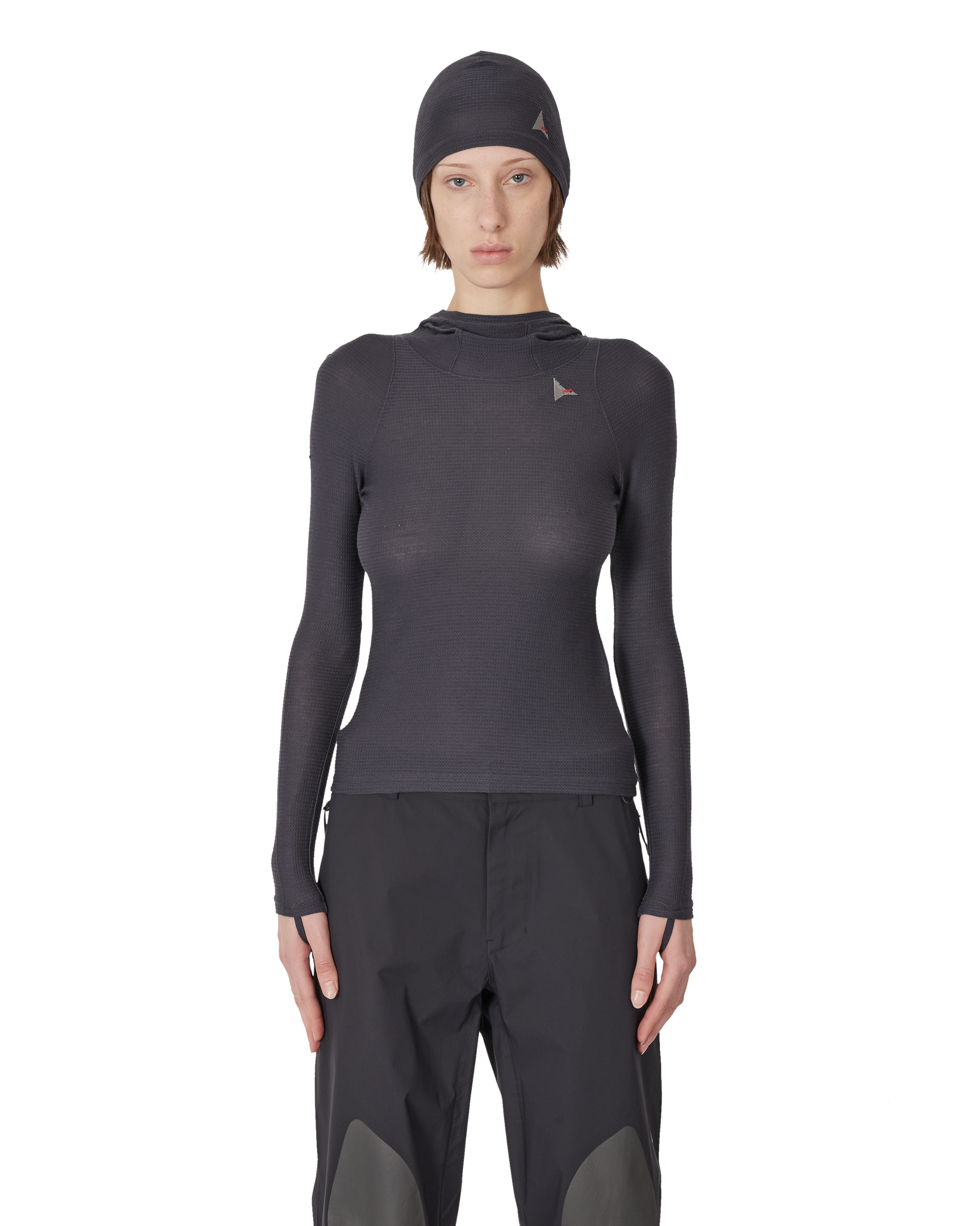 ROA Kibe Wool Tencel Base Layer Hoodie J345779-XS-Blue front