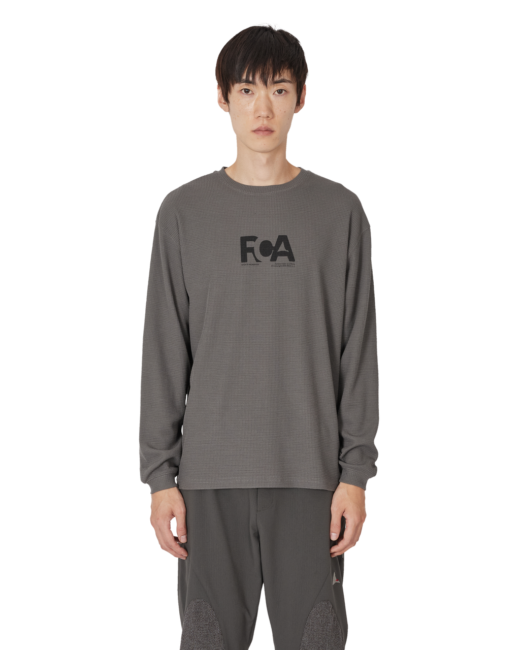 ROA Altitude Waffle Long Sleeve J345788-S-Grey front