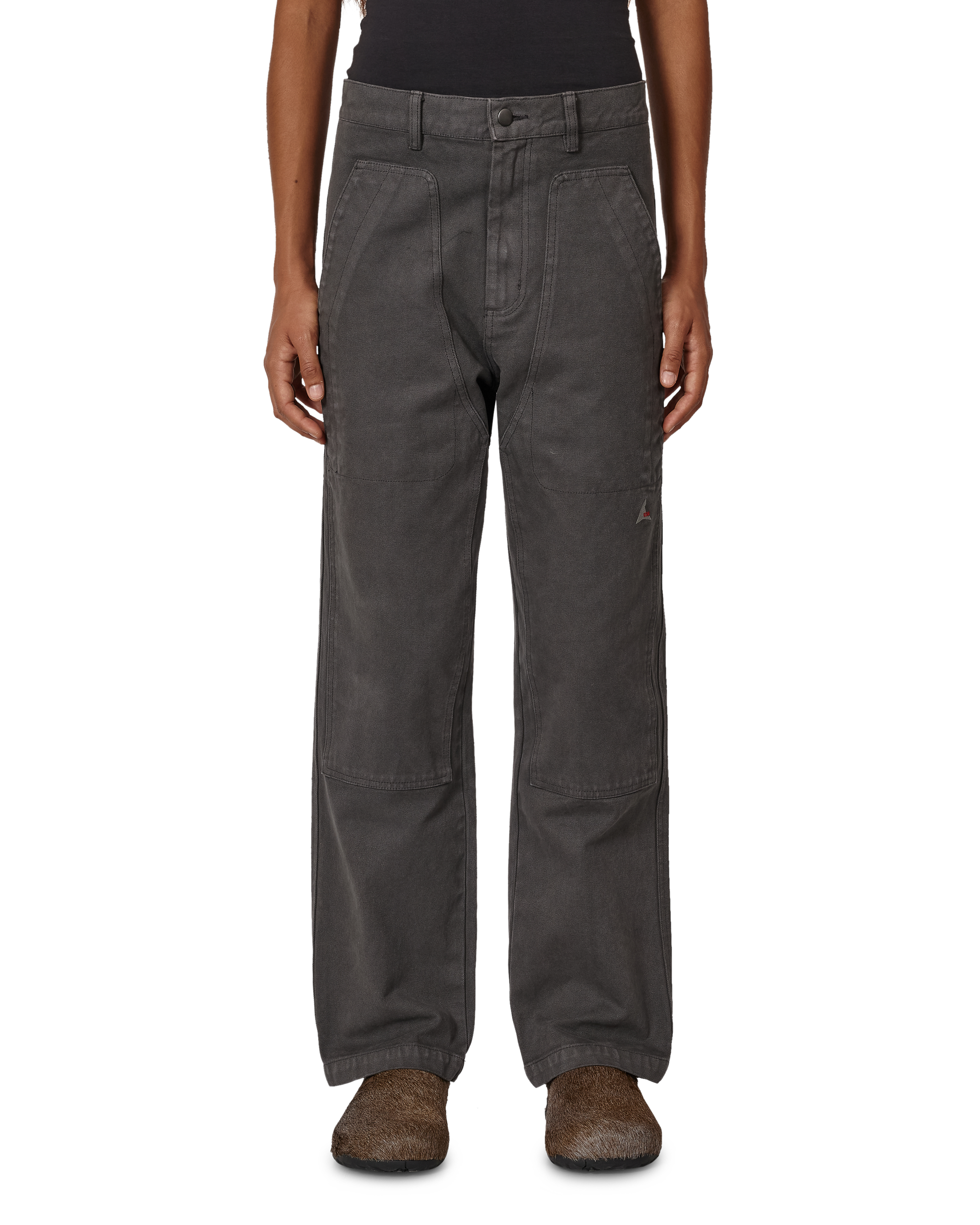ROA Fomes Double Knee Washed Canvas Pants J345792-S-Black front