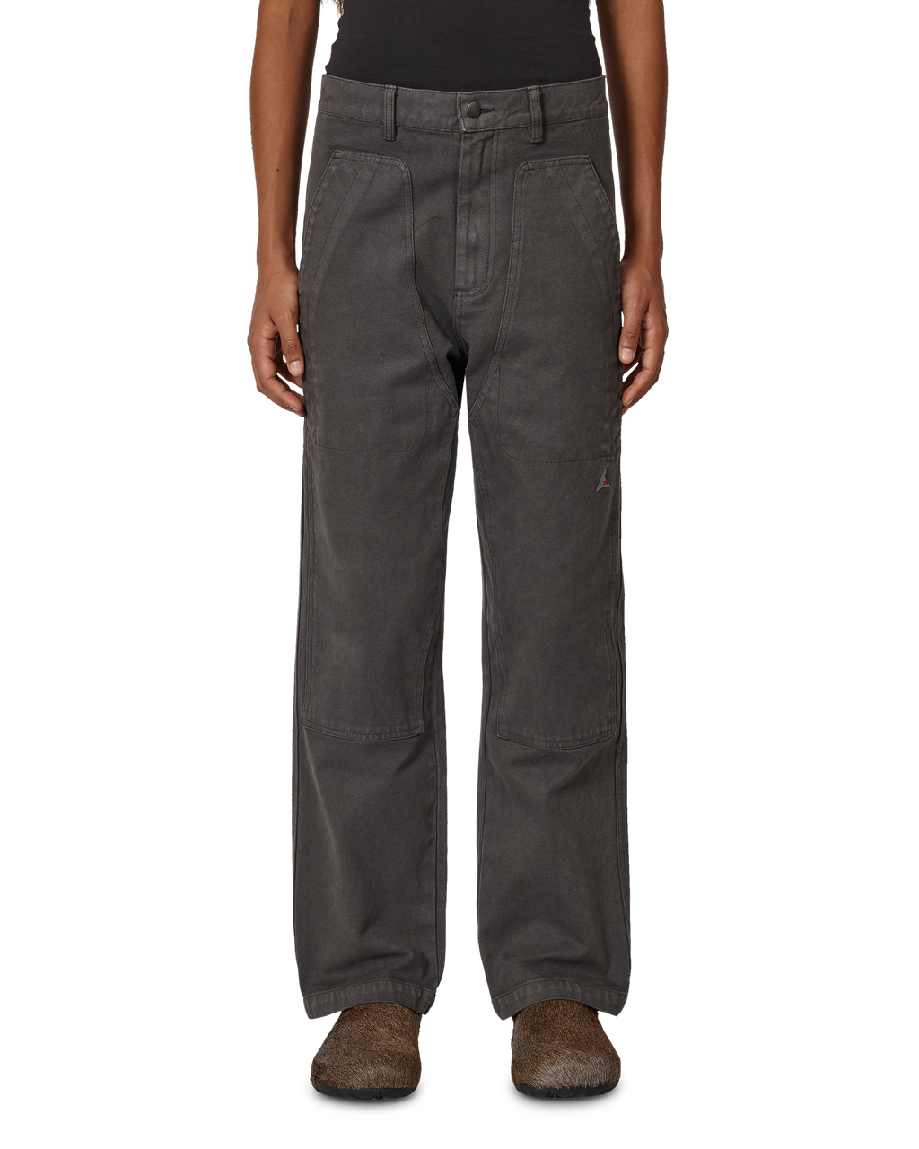 ROA Fomes Double Knee Washed Canvas Pants J345792-S-Black front