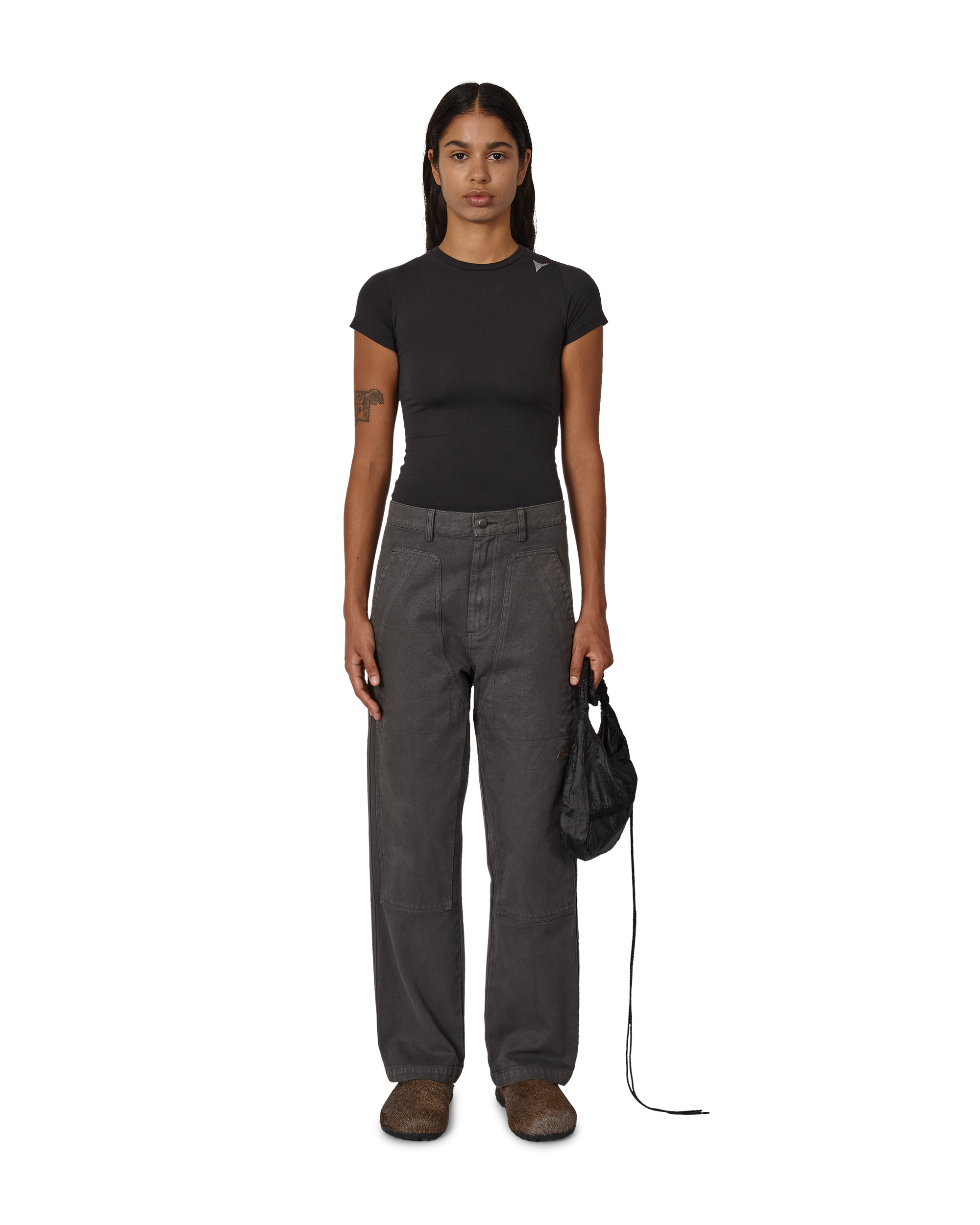 ROA Fomes Double Knee Washed Canvas Pants J345792-S-Black 4