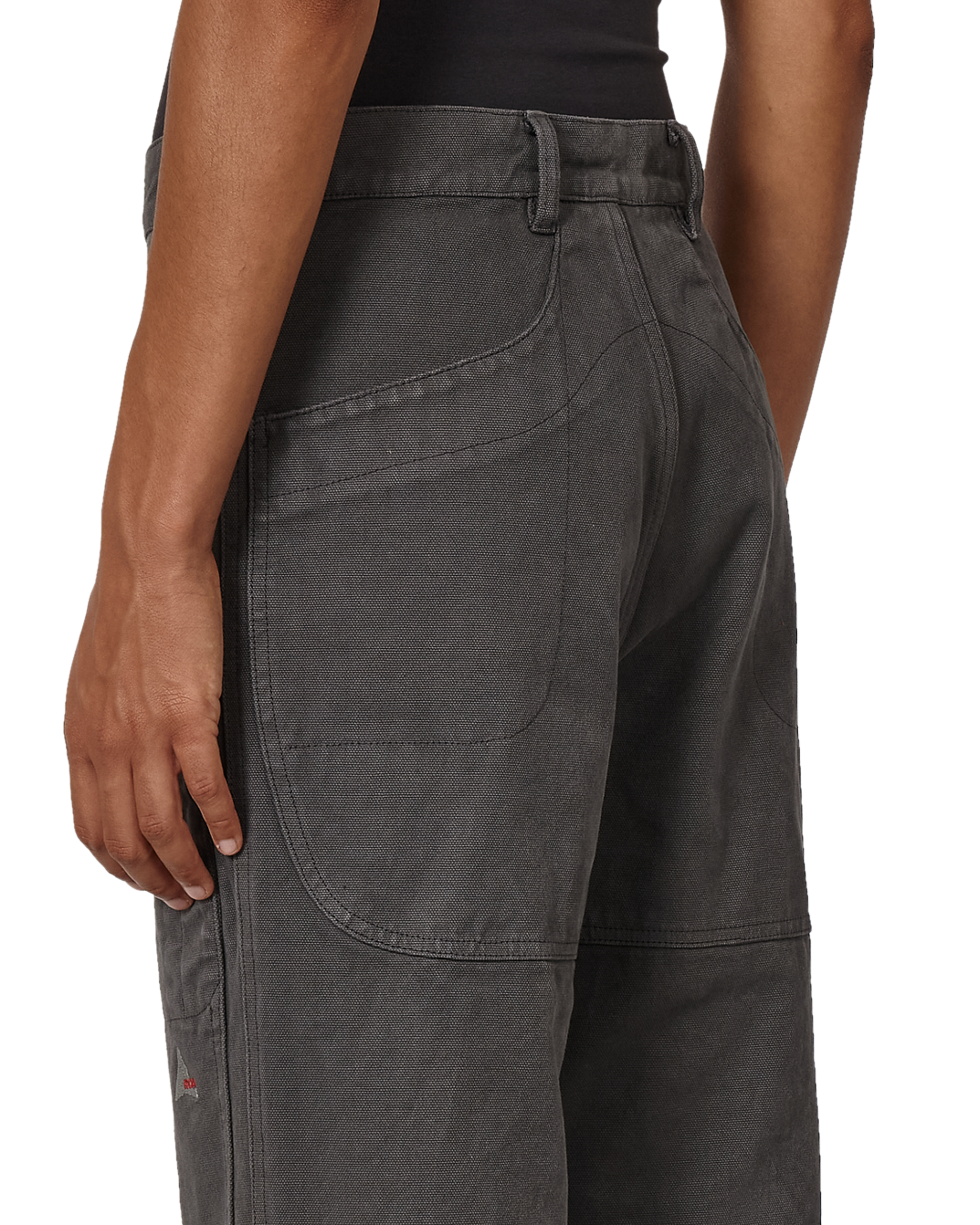 ROA Fomes Double Knee Washed Canvas Pants J345792-S-Black 7