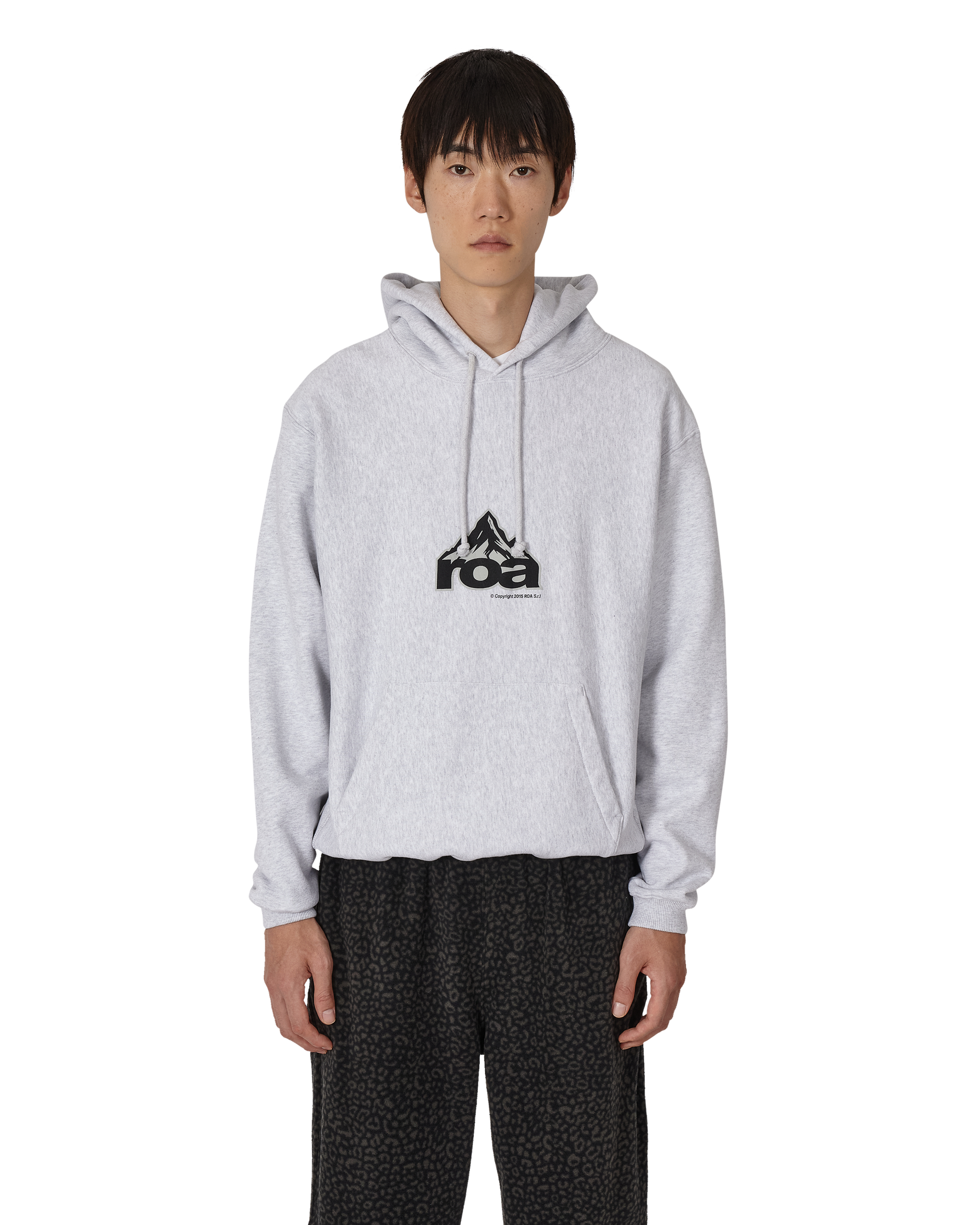 ROA Mountain Logo Hoodie J346899-S-Grey front