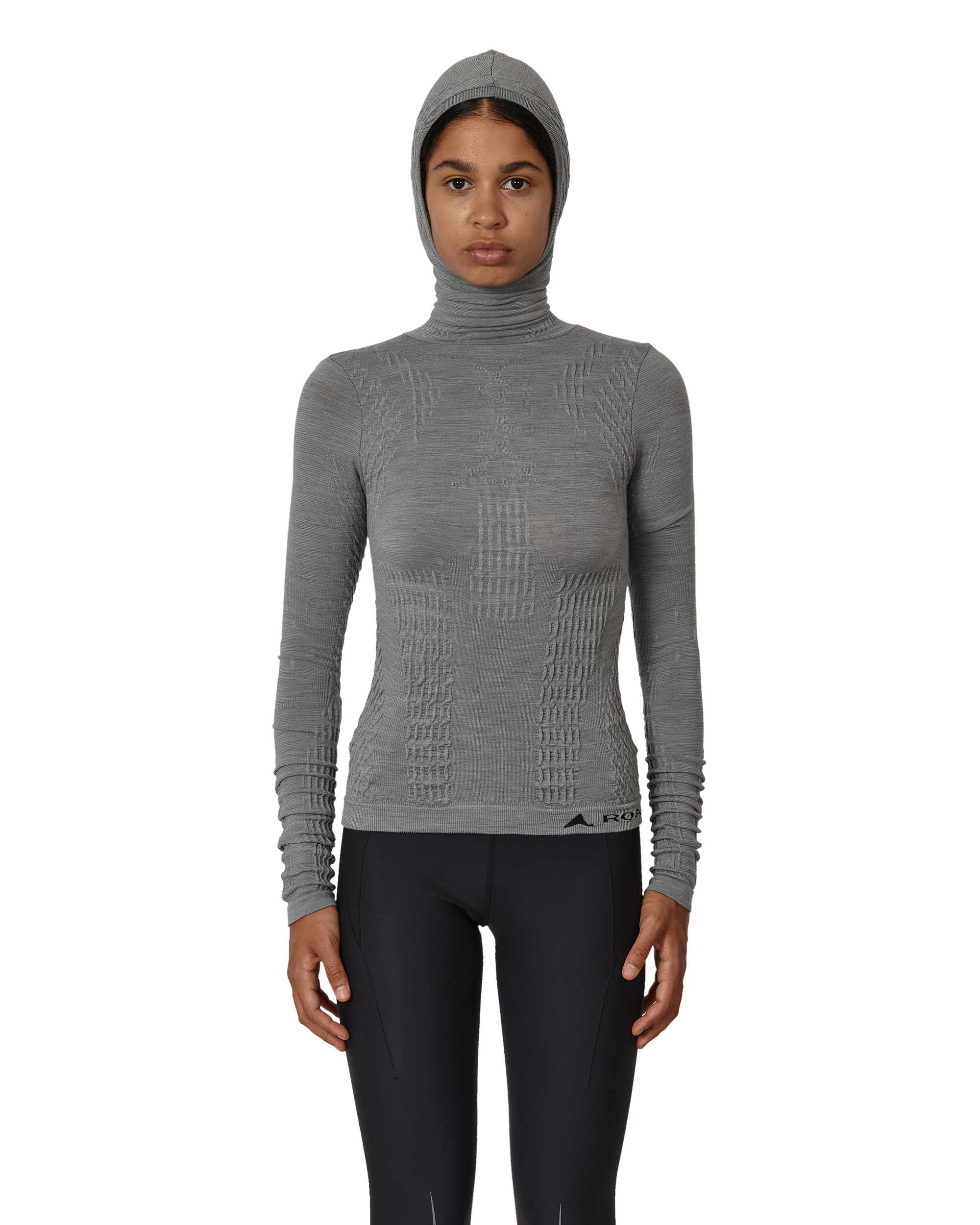ROA Aune Merino 3d Seamless Top J346949-XS-Grey front