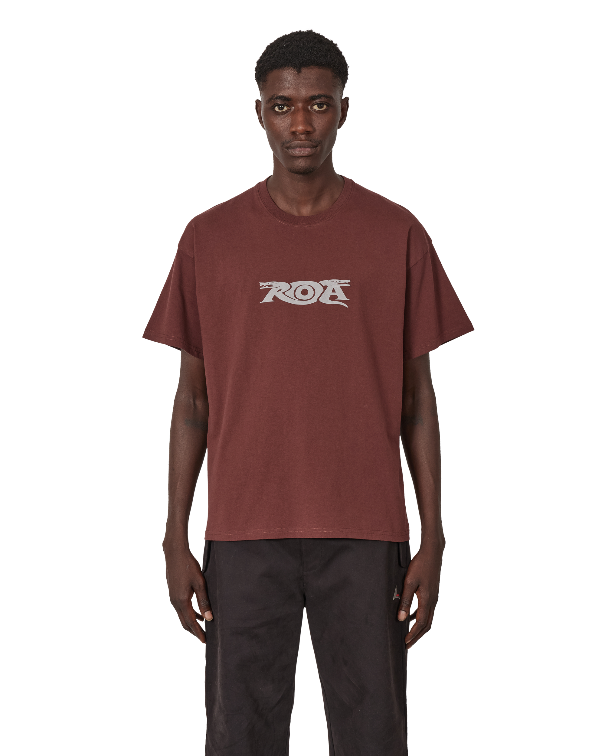 ROA Two Snakes Reflective T-Shirt J347351-S-Red front